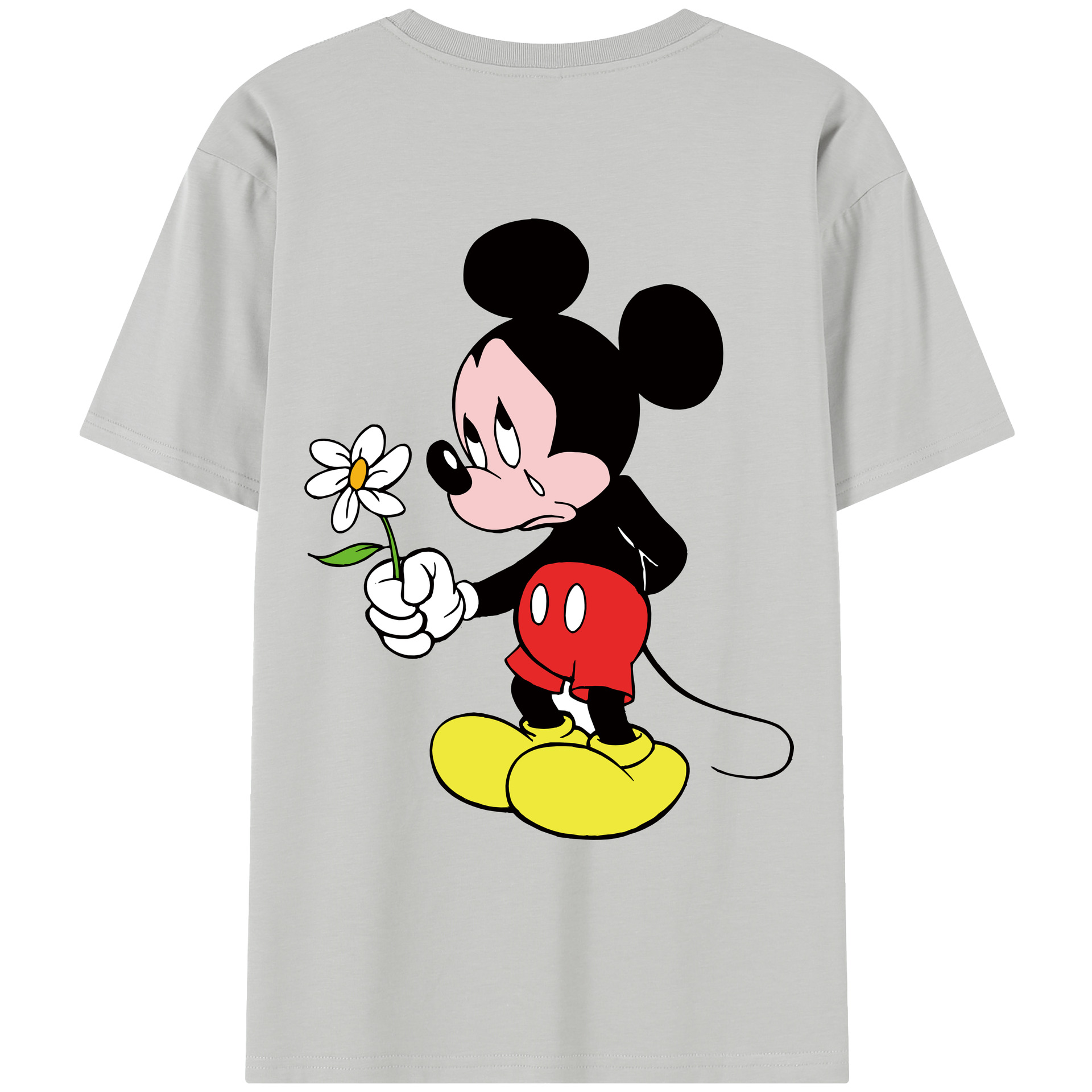 （画像用） ミッキーマウス Mickey Mouse レディース半袖Tシャツ(バックプリント)