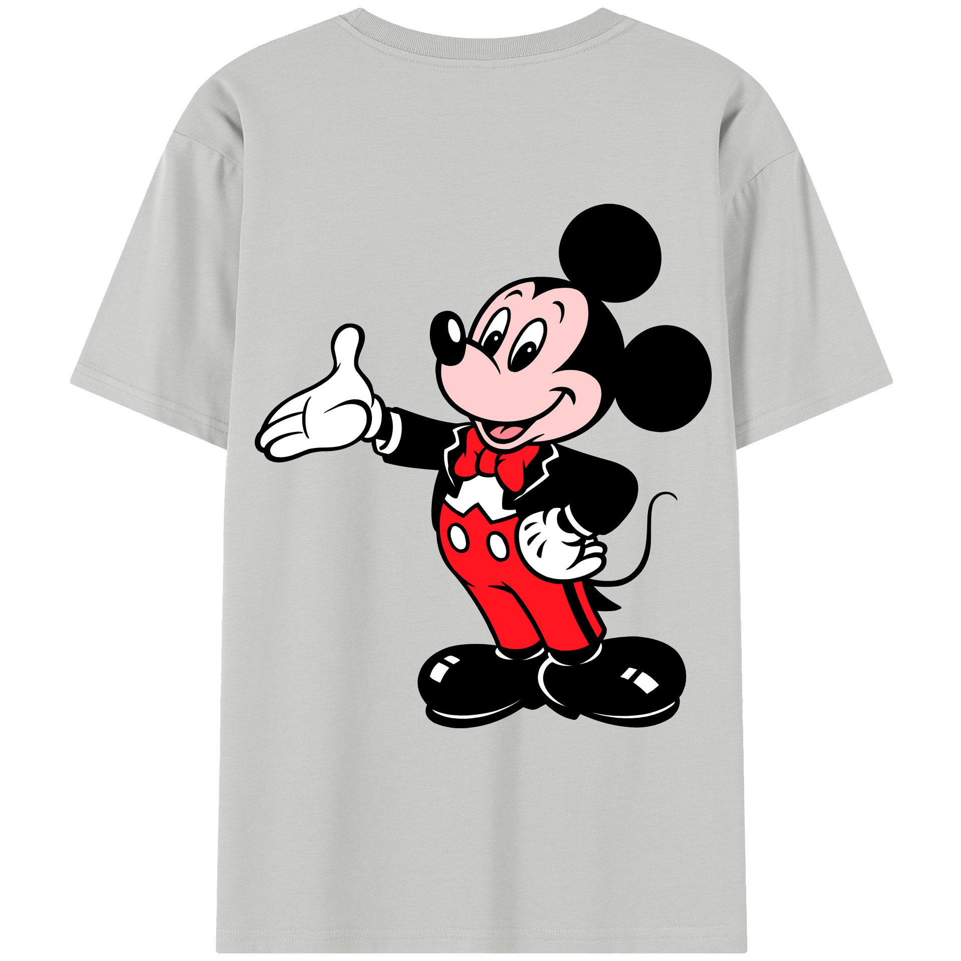 （画像用） ミッキーマウス Mickey Mouse レディース半袖Tシャツ(バックプリント)
