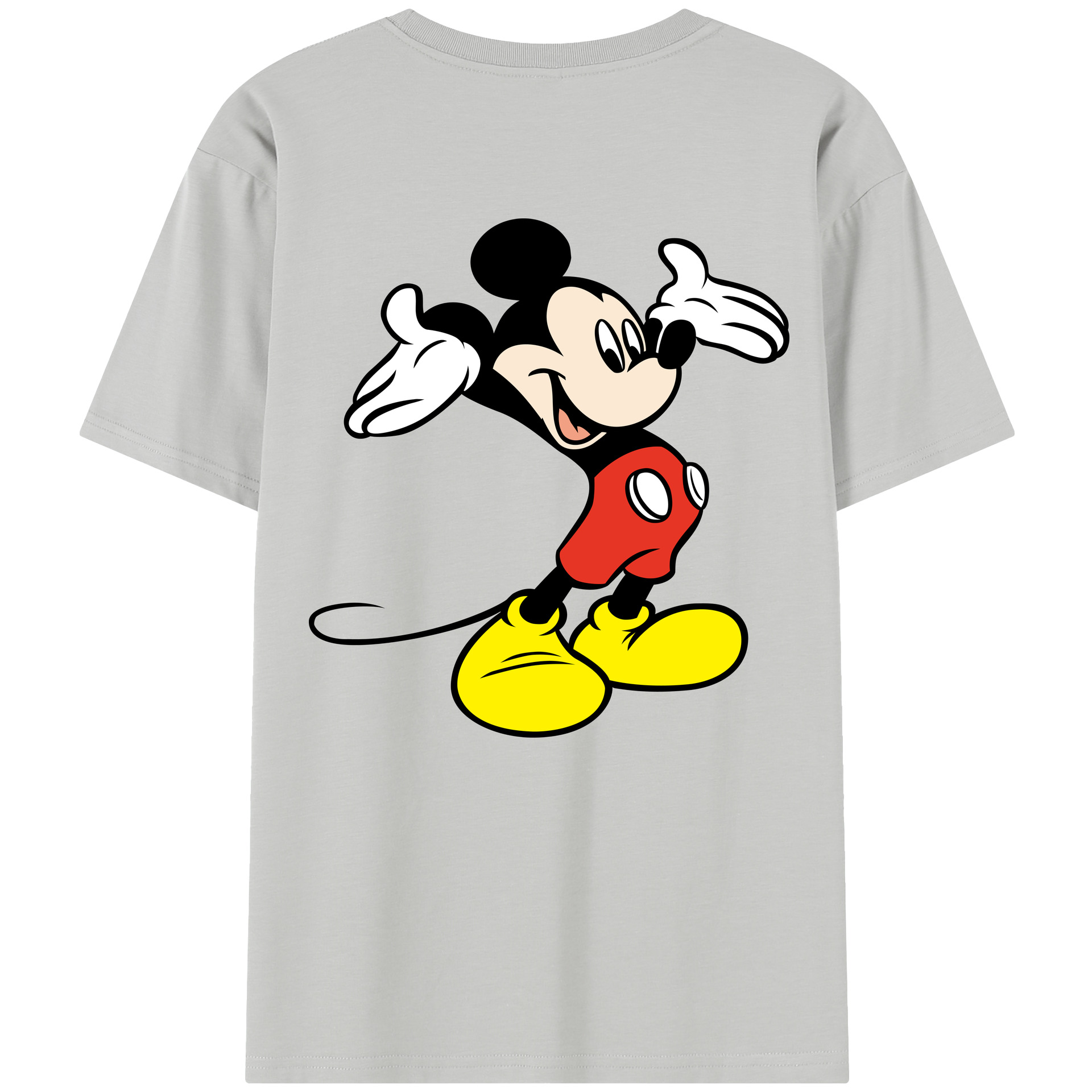 （画像用） ミッキーマウス Mickey Mouse レディース半袖Tシャツ(バックプリント)