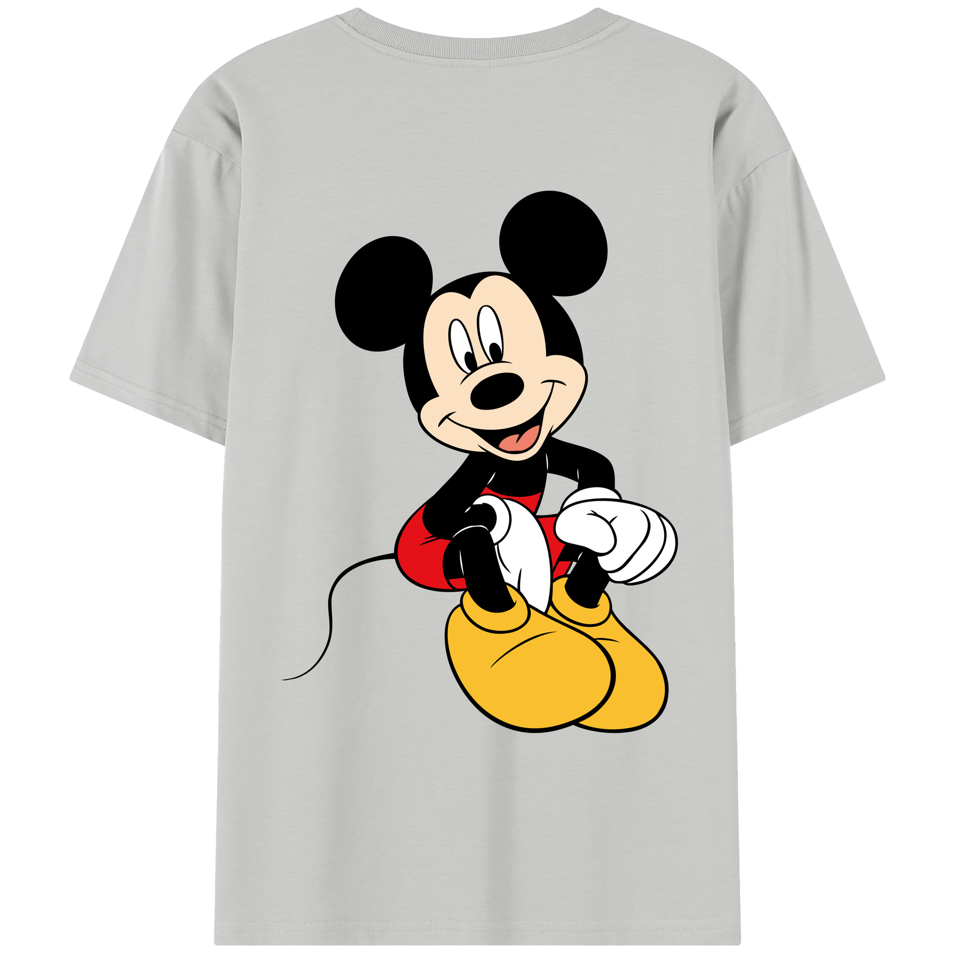 （画像用） ミッキーマウス Mickey Mouse レディース半袖Tシャツ(バックプリント)