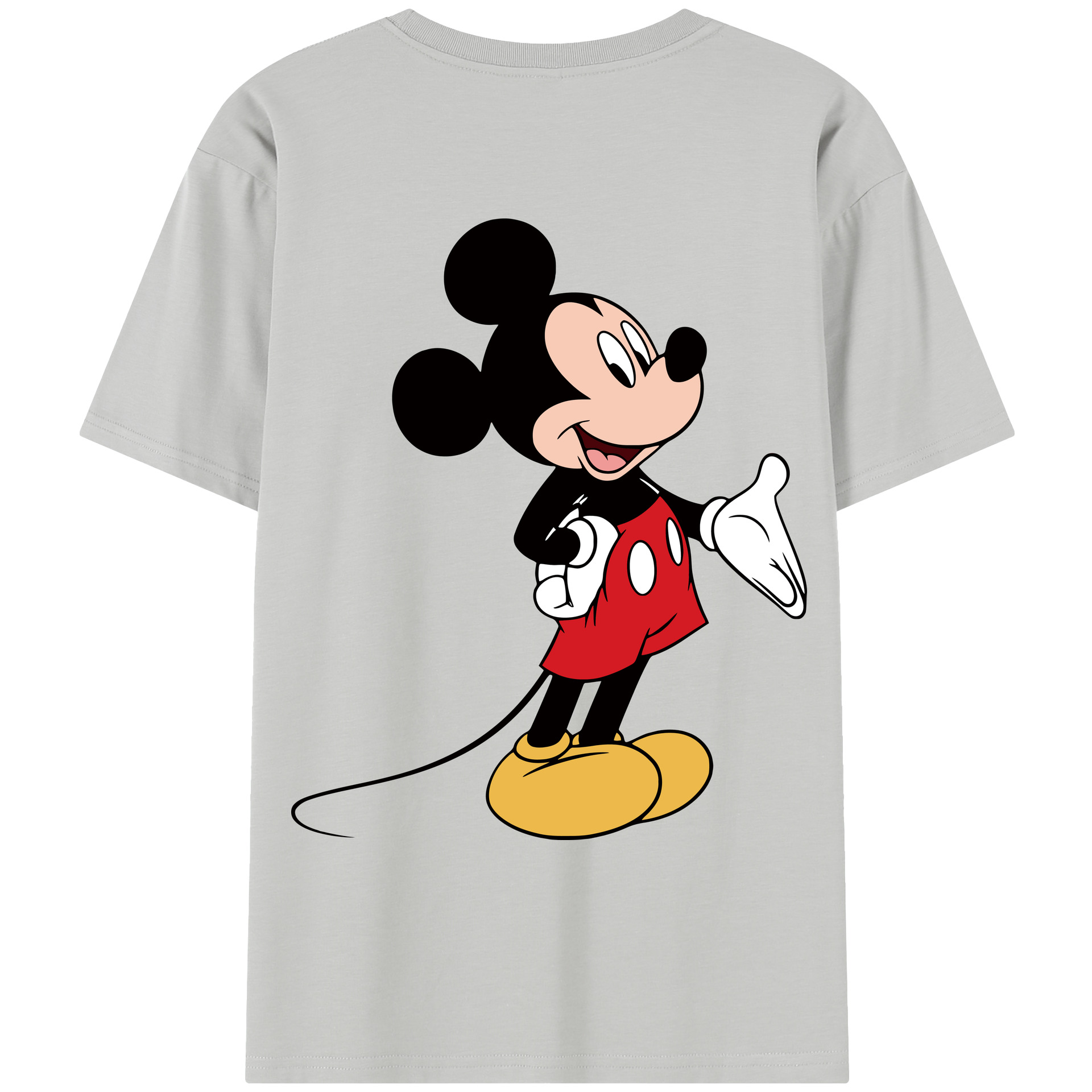 （画像用） ミッキーマウス Mickey Mouse レディース半袖Tシャツ(バックプリント)