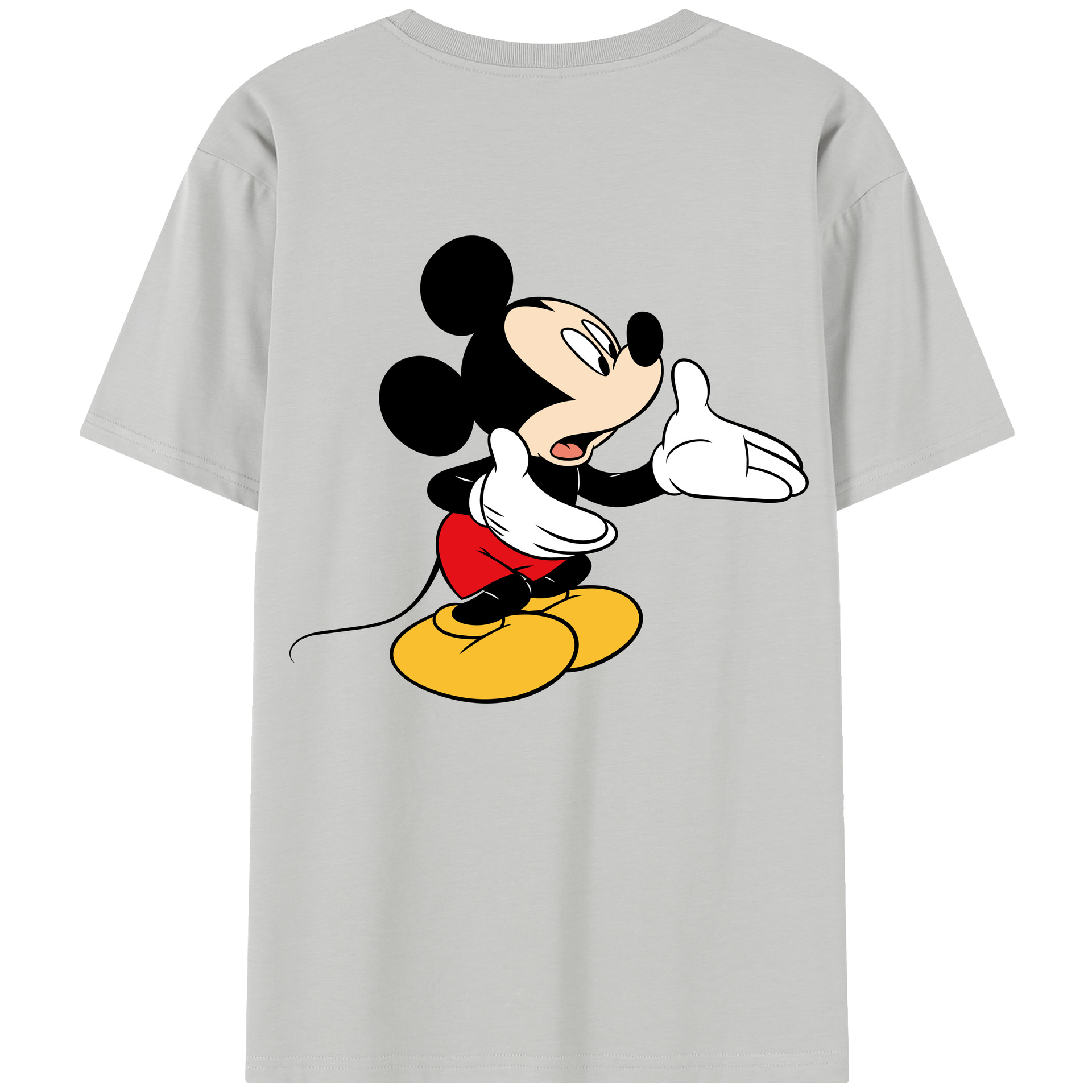 （画像用） ミッキーマウス Mickey Mouse レディース半袖Tシャツ(バックプリント)