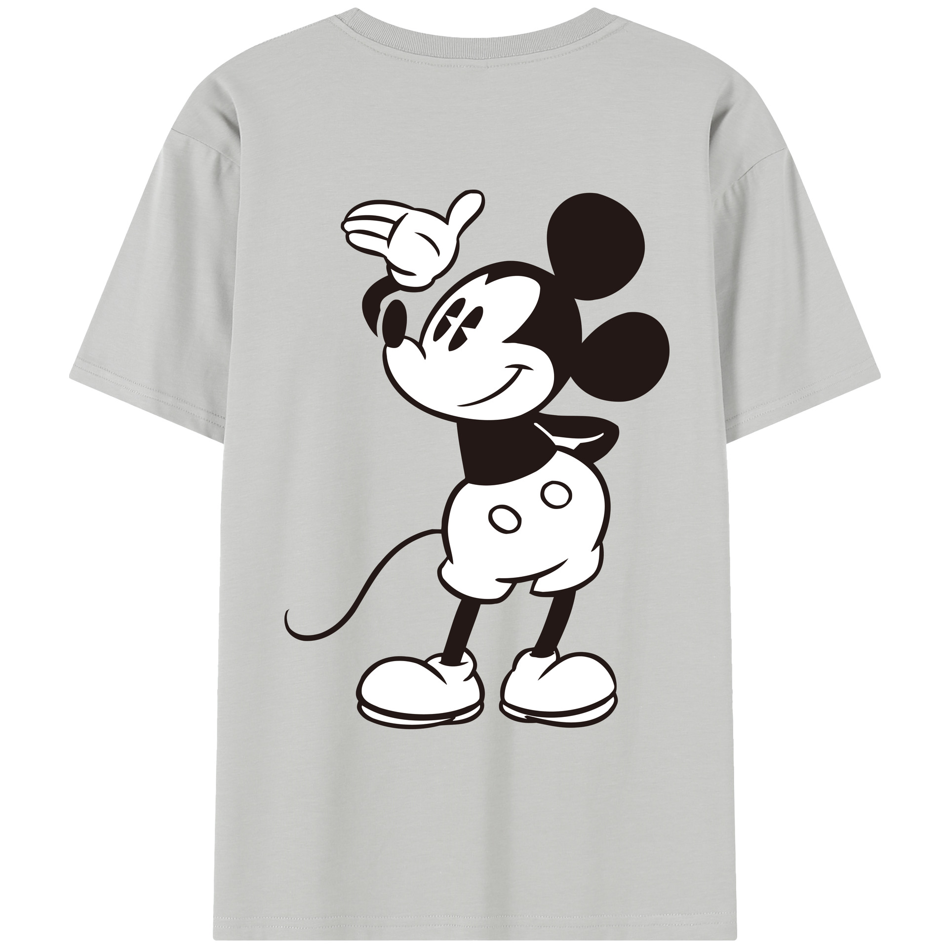 （画像用） ミッキーマウス Mickey Mouse レディース半袖Tシャツ(バックプリント)