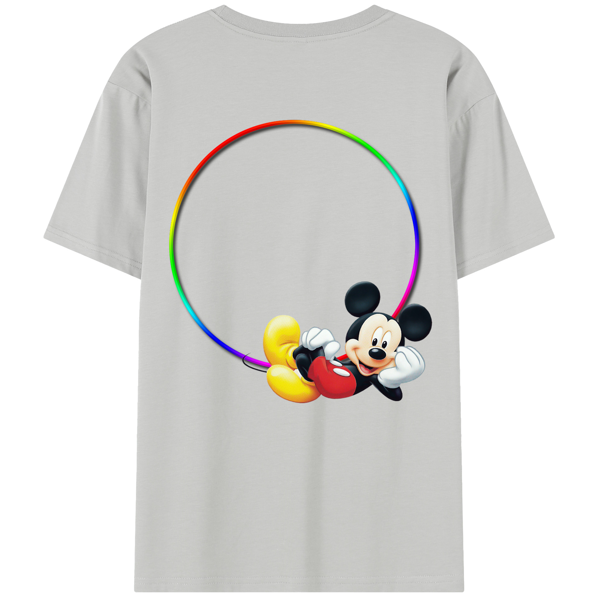 （画像用） ミッキーマウス Mickey Mouse レディース半袖Tシャツ(バックプリント)