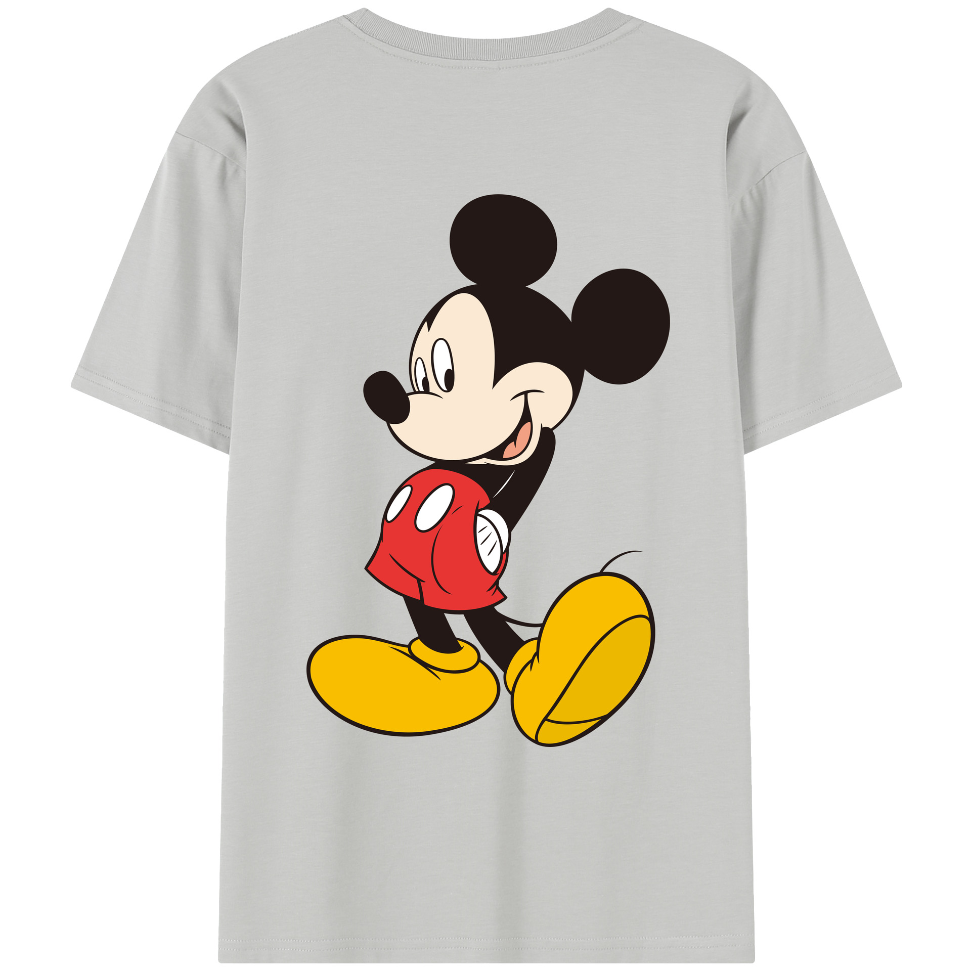 （画像用） ミッキーマウス Mickey Mouse レディース半袖Tシャツ(バックプリント)