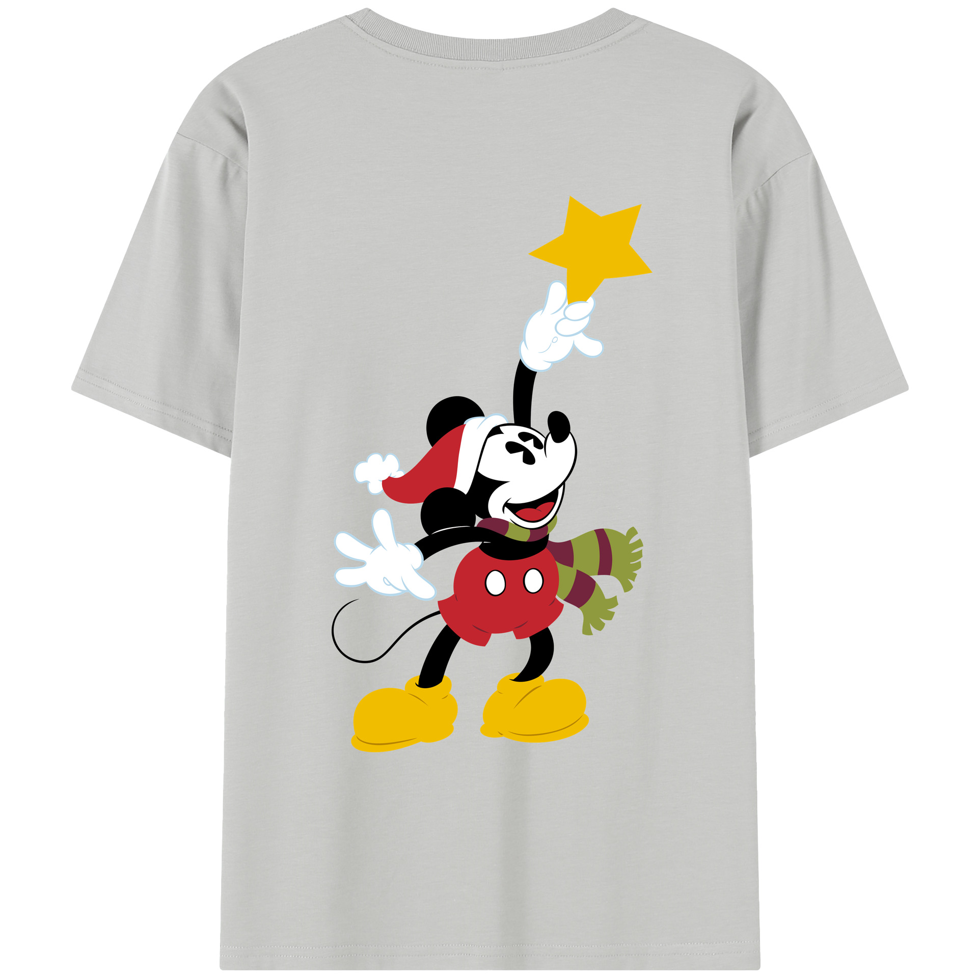 （画像用） ミッキーマウス Mickey Mouse レディース半袖Tシャツ(バックプリント)