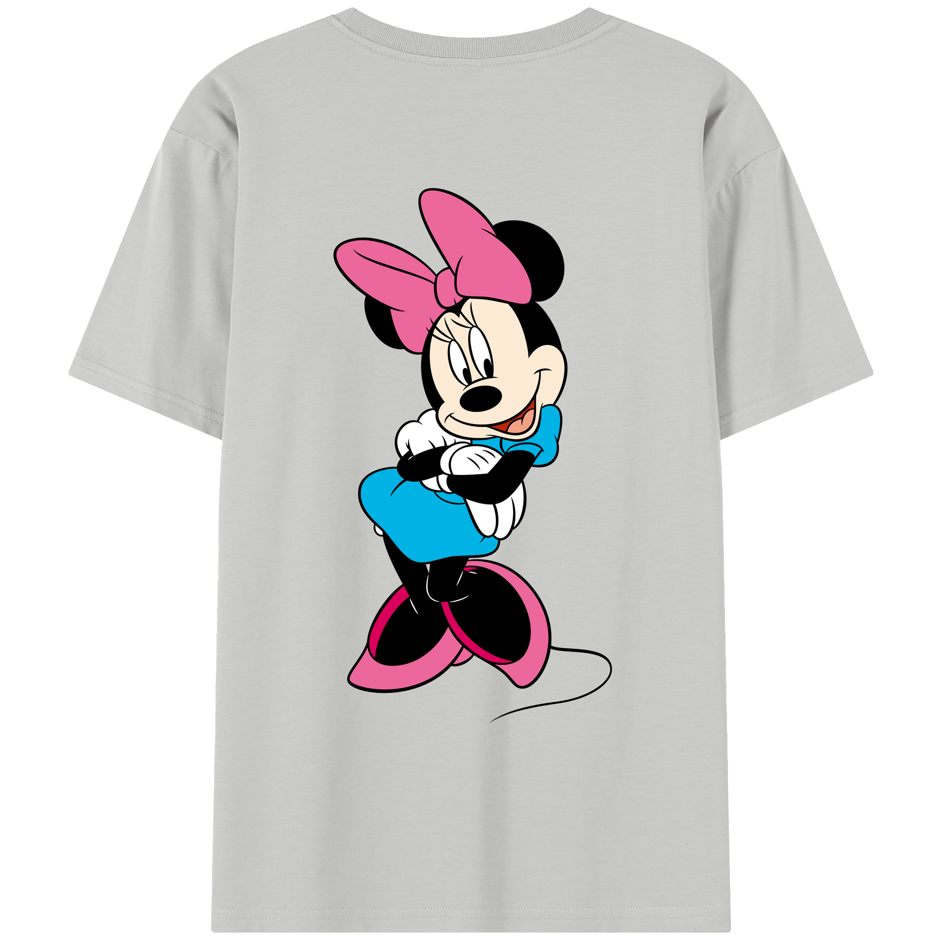（画像用） ミッキーマウス Mickey Mouse レディース半袖Tシャツ(バックプリント)