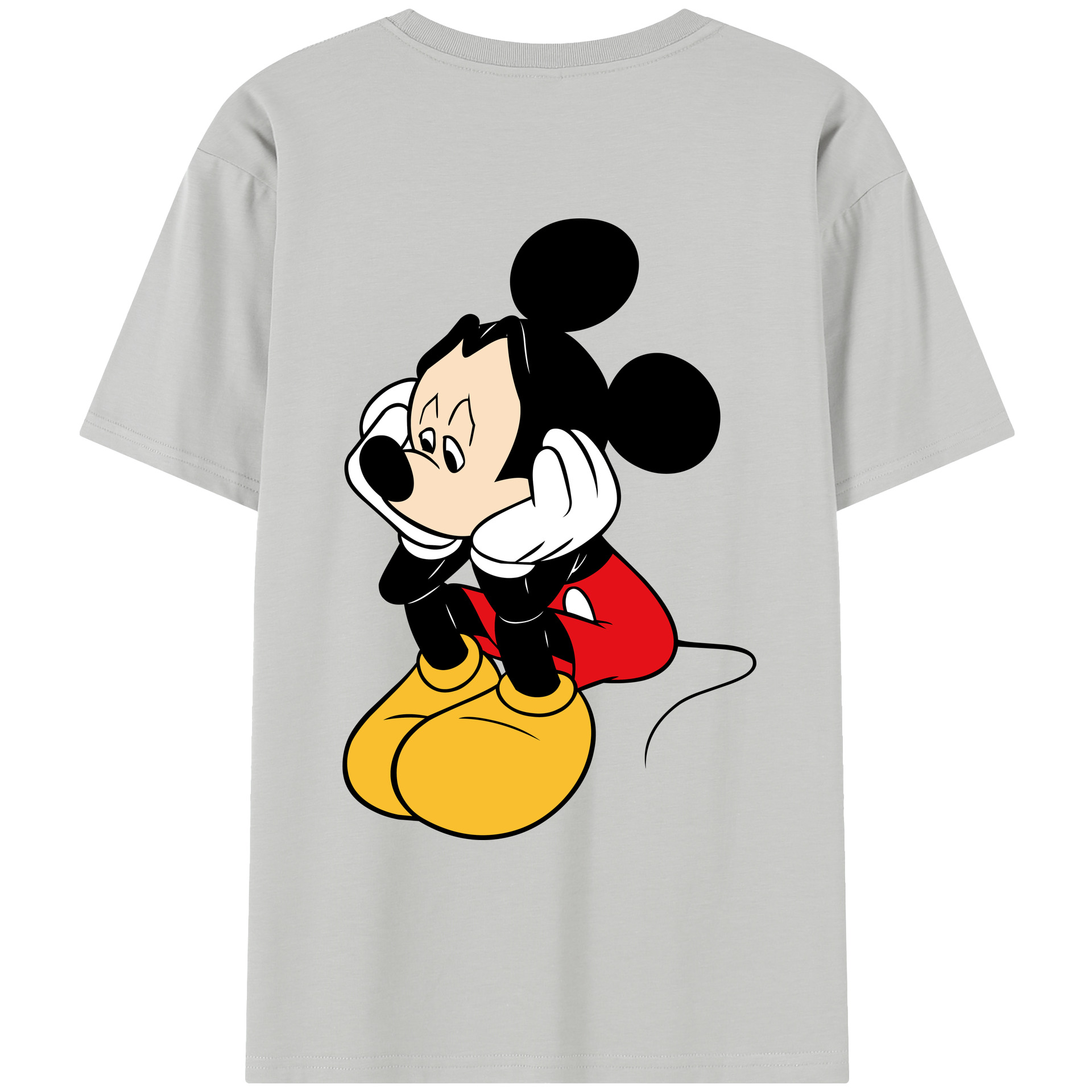 （画像用） ミッキーマウス Mickey Mouse レディース半袖Tシャツ(バックプリント)