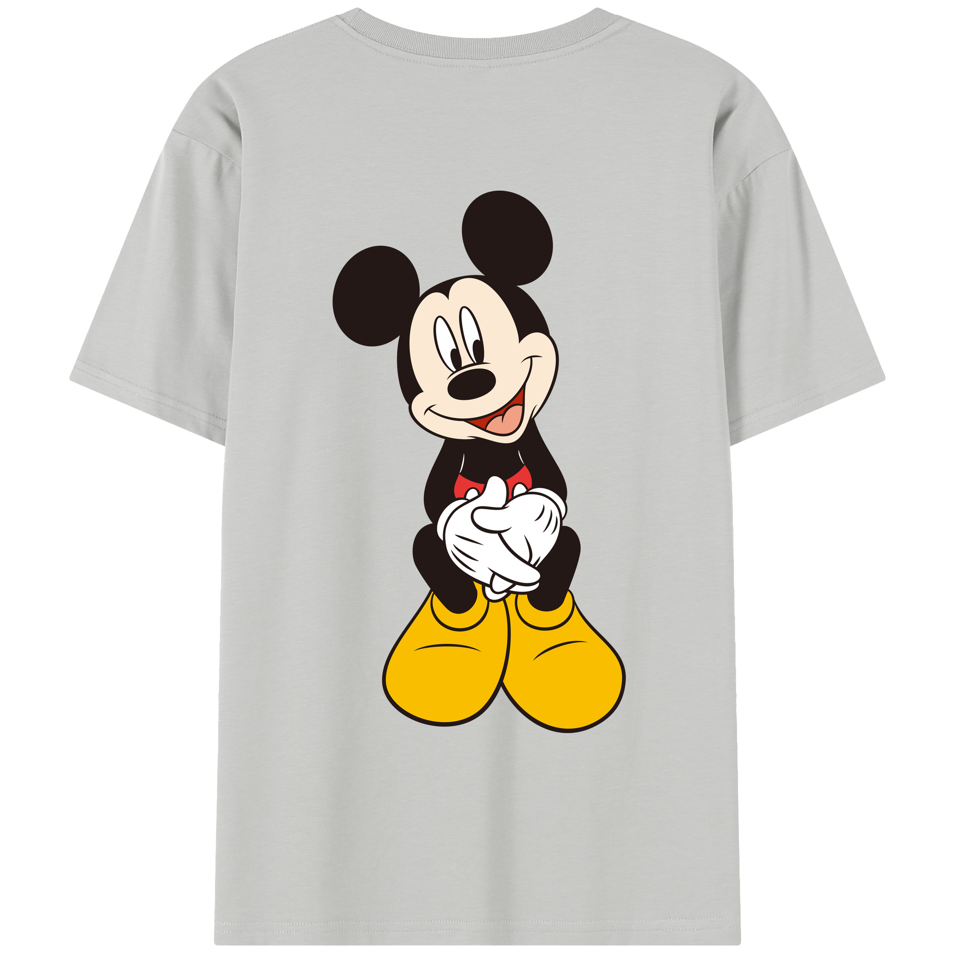 （画像用） ミッキーマウス Mickey Mouse レディース半袖Tシャツ(バックプリント)