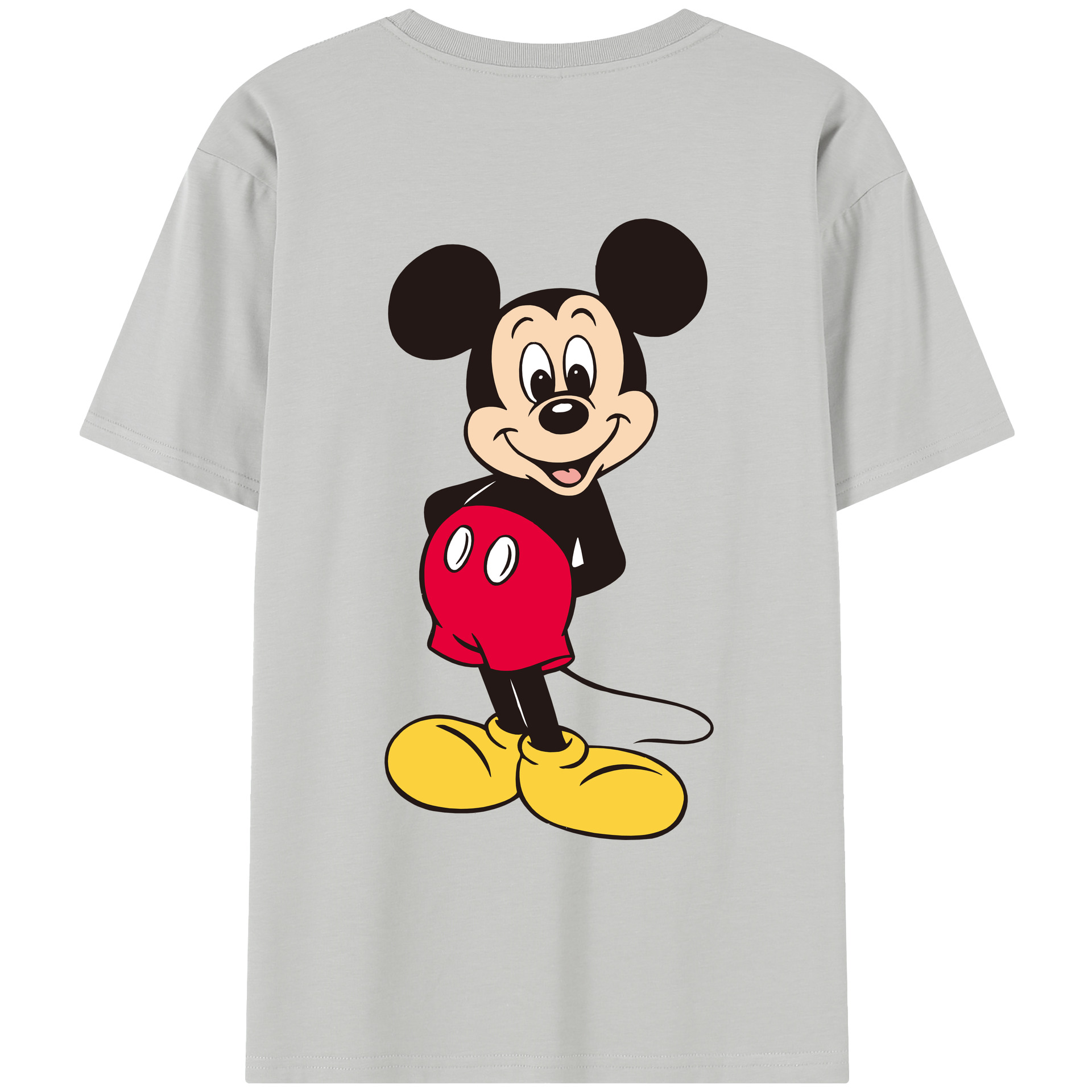 （画像用） ミッキーマウス Mickey Mouse レディース半袖Tシャツ(バックプリント)