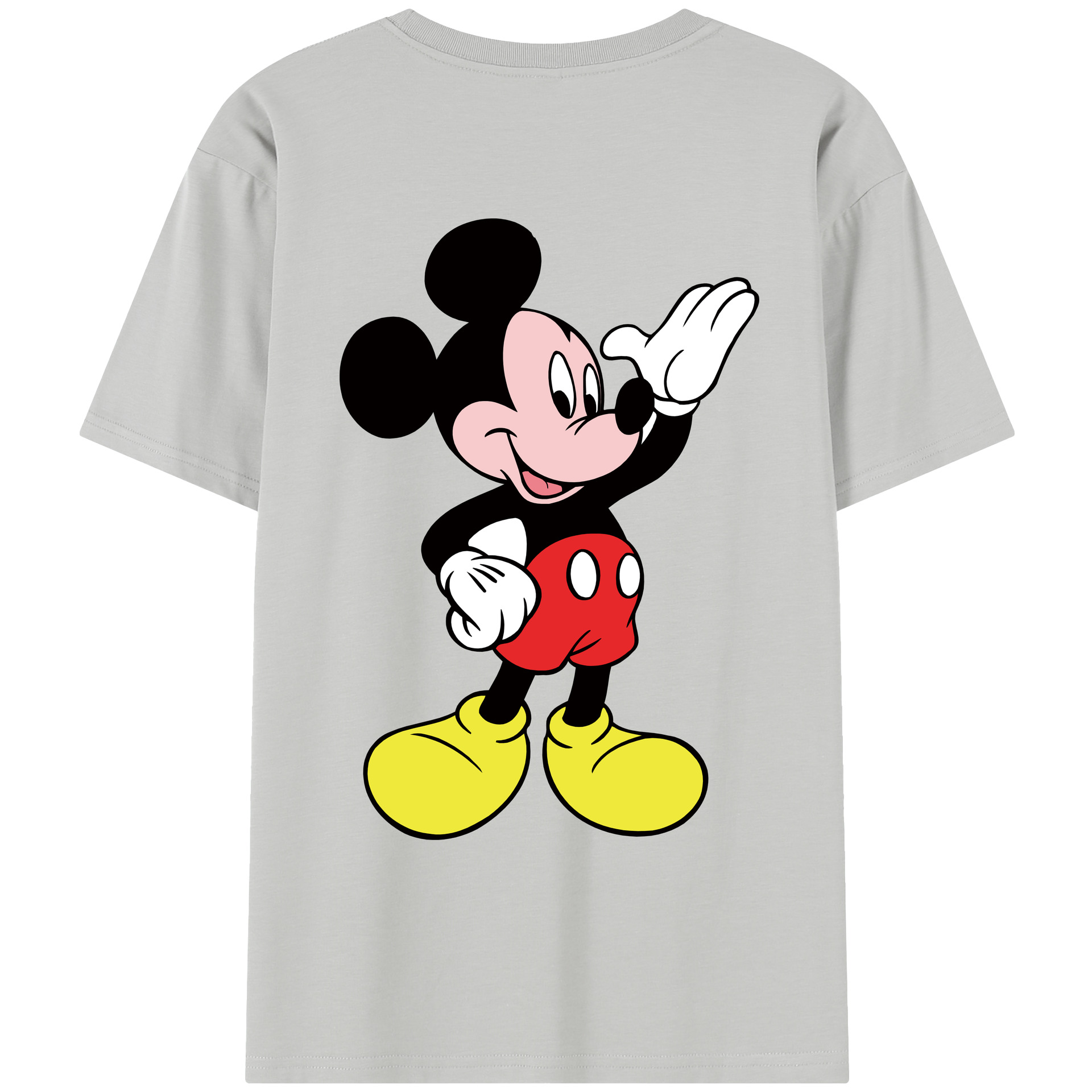 （画像用） ミッキーマウス Mickey Mouse レディース半袖Tシャツ(バックプリント)