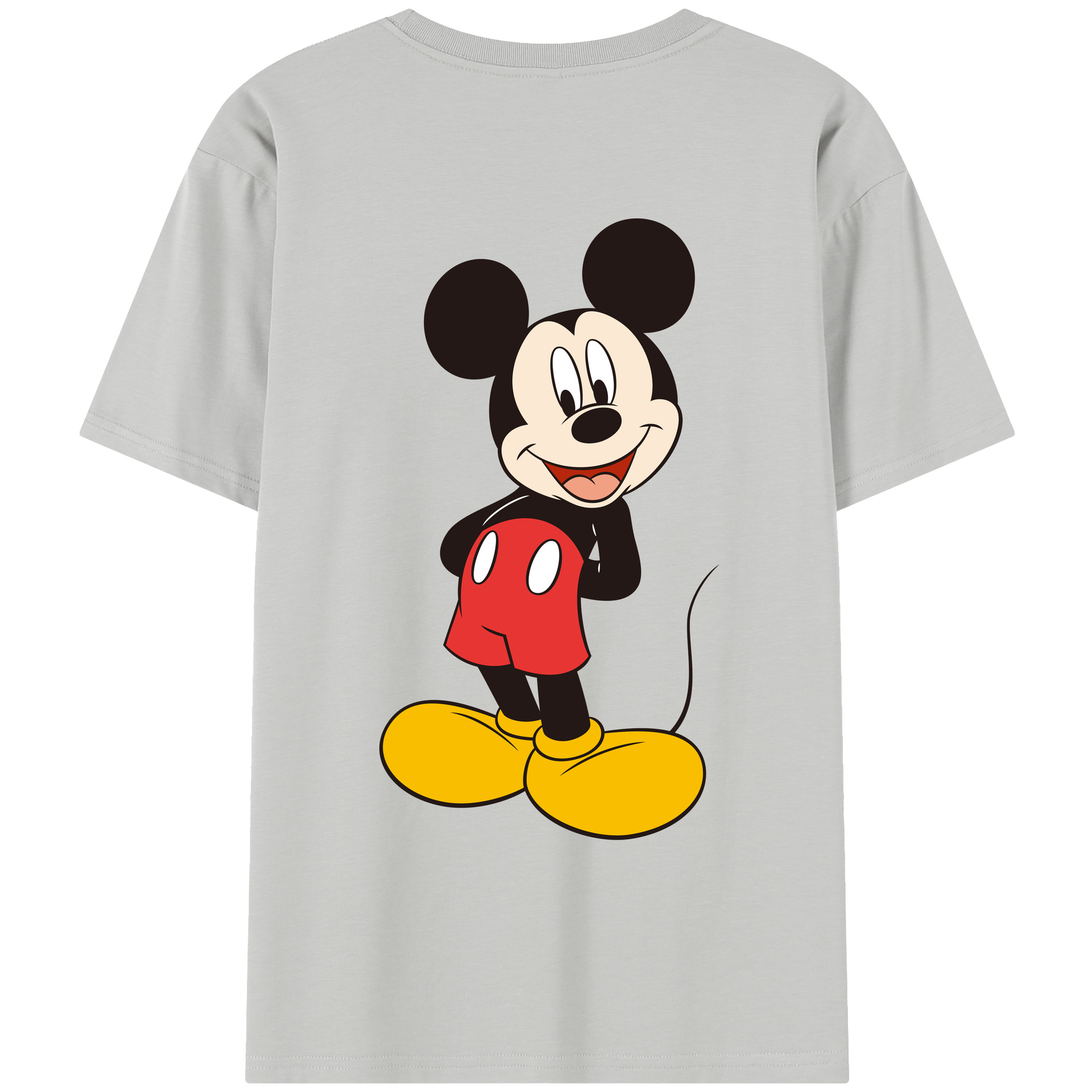 （画像用） ミッキーマウス Mickey Mouse レディース半袖Tシャツ(バックプリント)