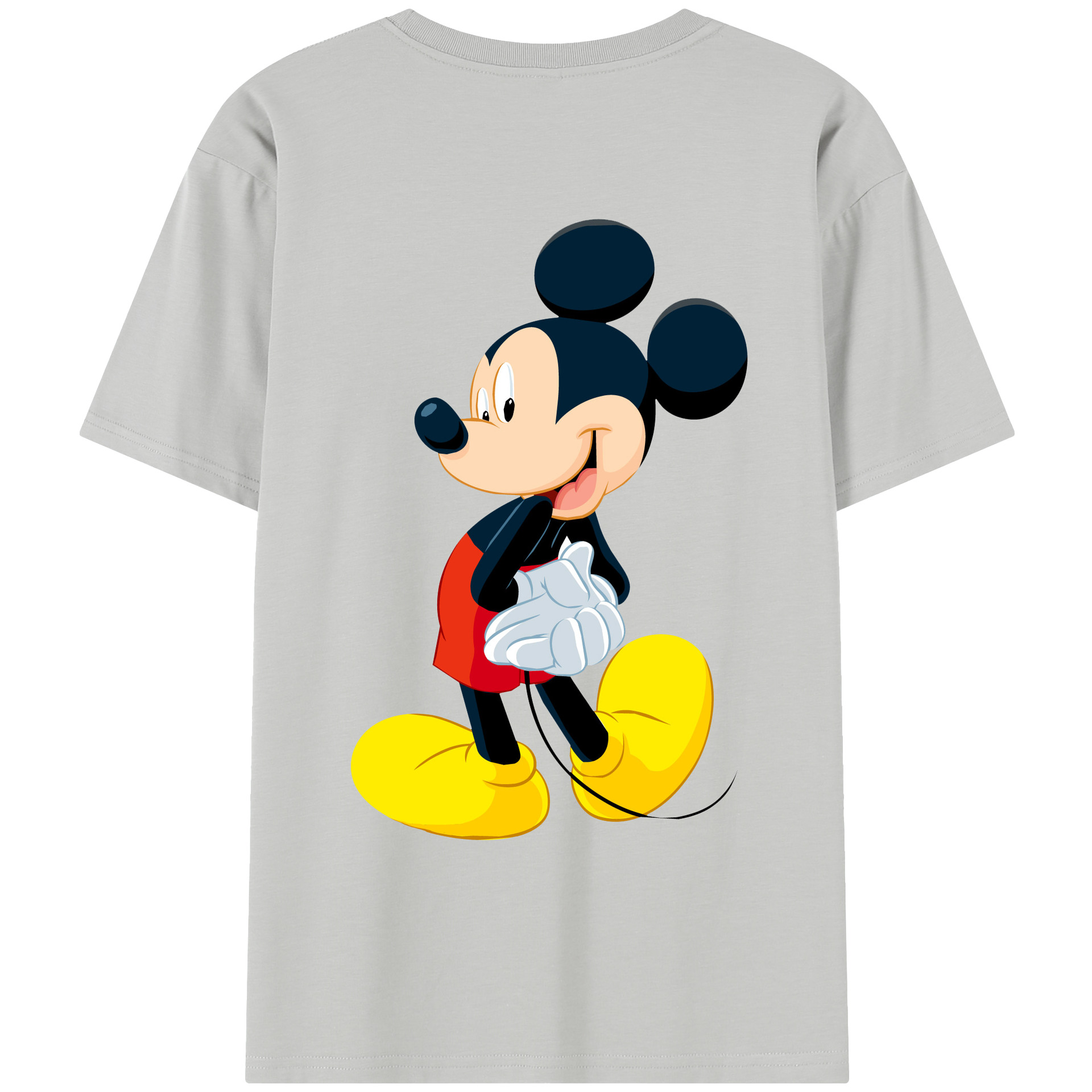 （画像用） ミッキーマウス Mickey Mouse レディース半袖Tシャツ(バックプリント)