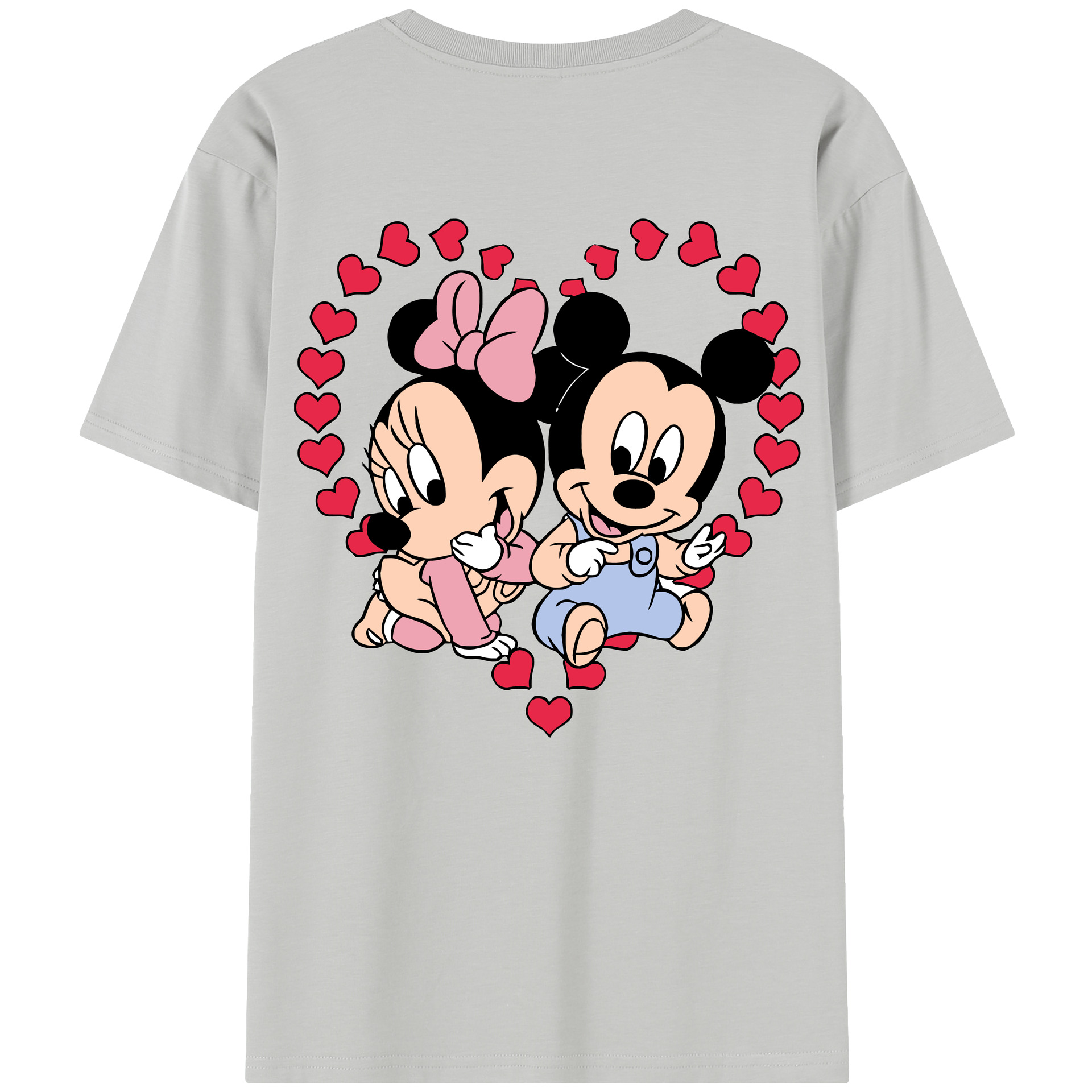 （画像用） ミッキーマウス Mickey Mouse レディース半袖Tシャツ(バックプリント)