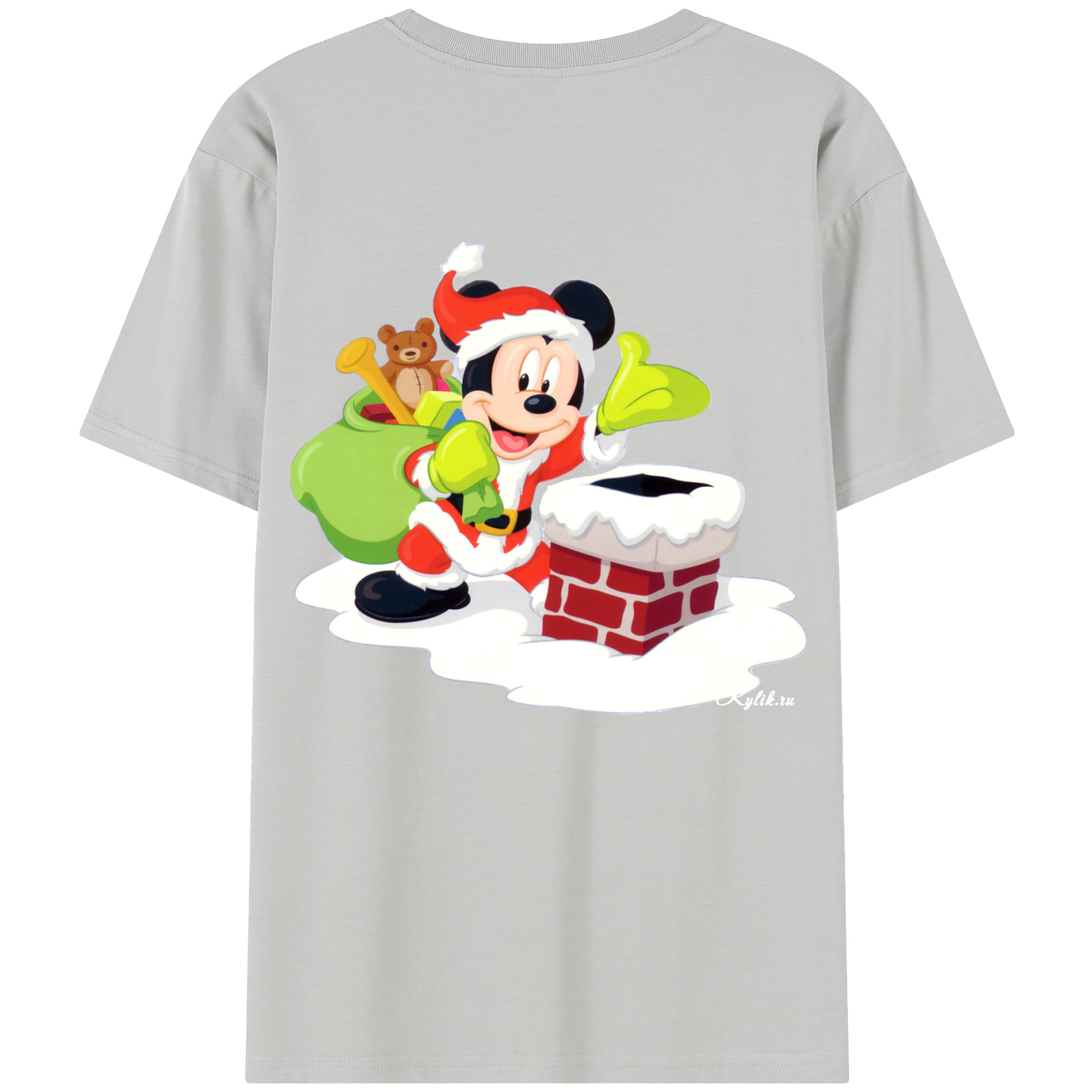 （画像用） ミッキーマウス Mickey Mouse レディース半袖Tシャツ(バックプリント)