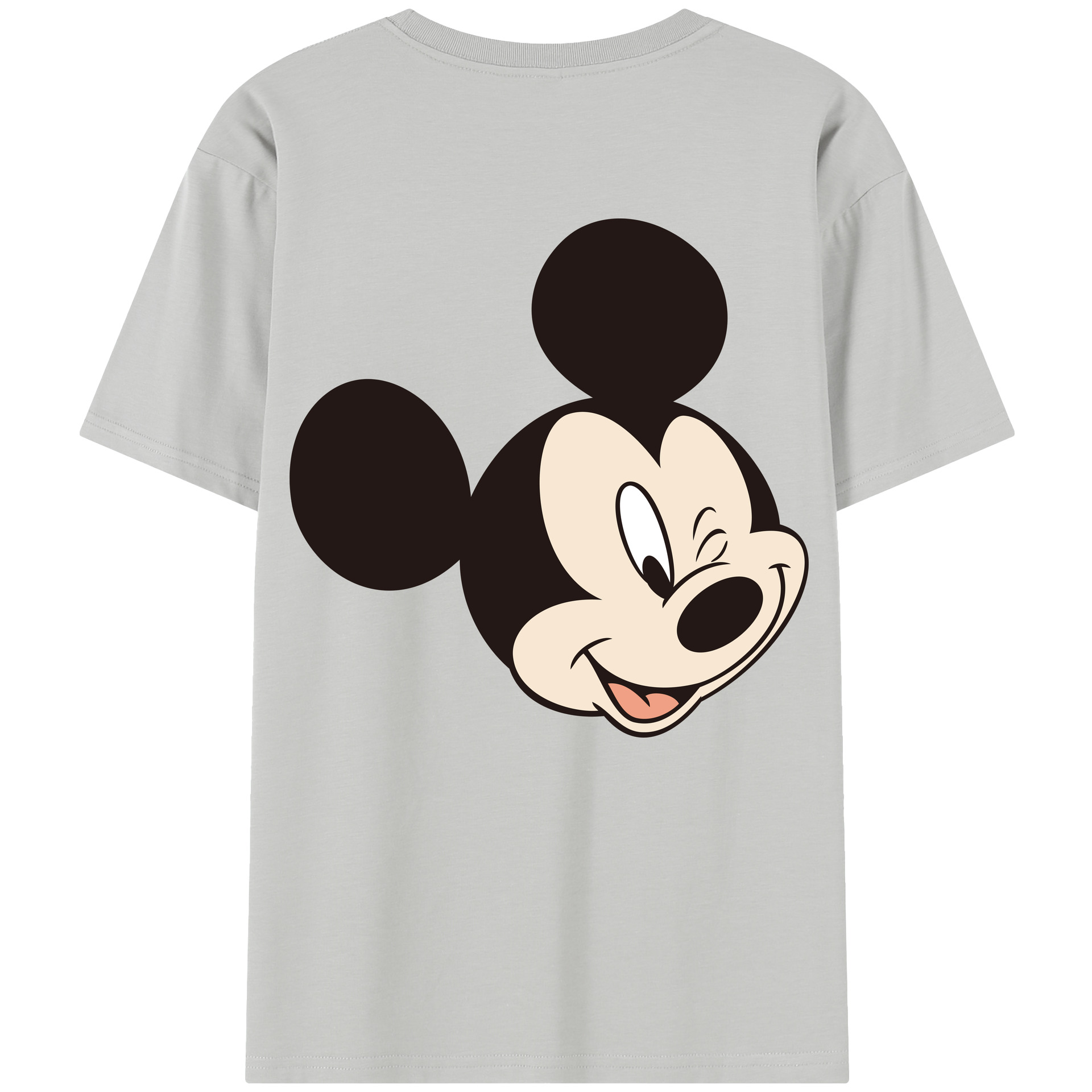 （画像用） ミッキーマウス Mickey Mouse レディース半袖Tシャツ(バックプリント)