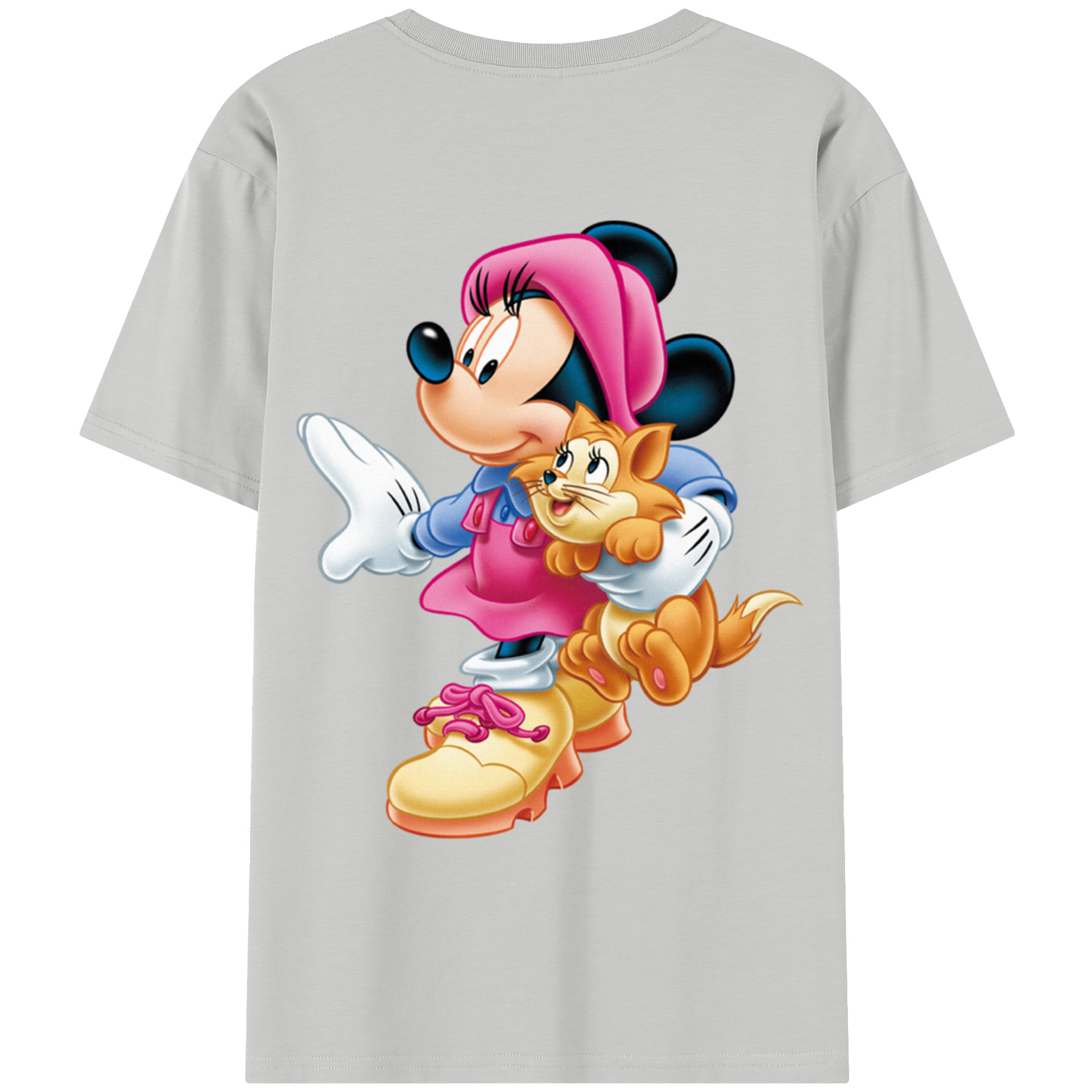 （画像用） ミッキーマウス Mickey Mouse レディース半袖Tシャツ(バックプリント)