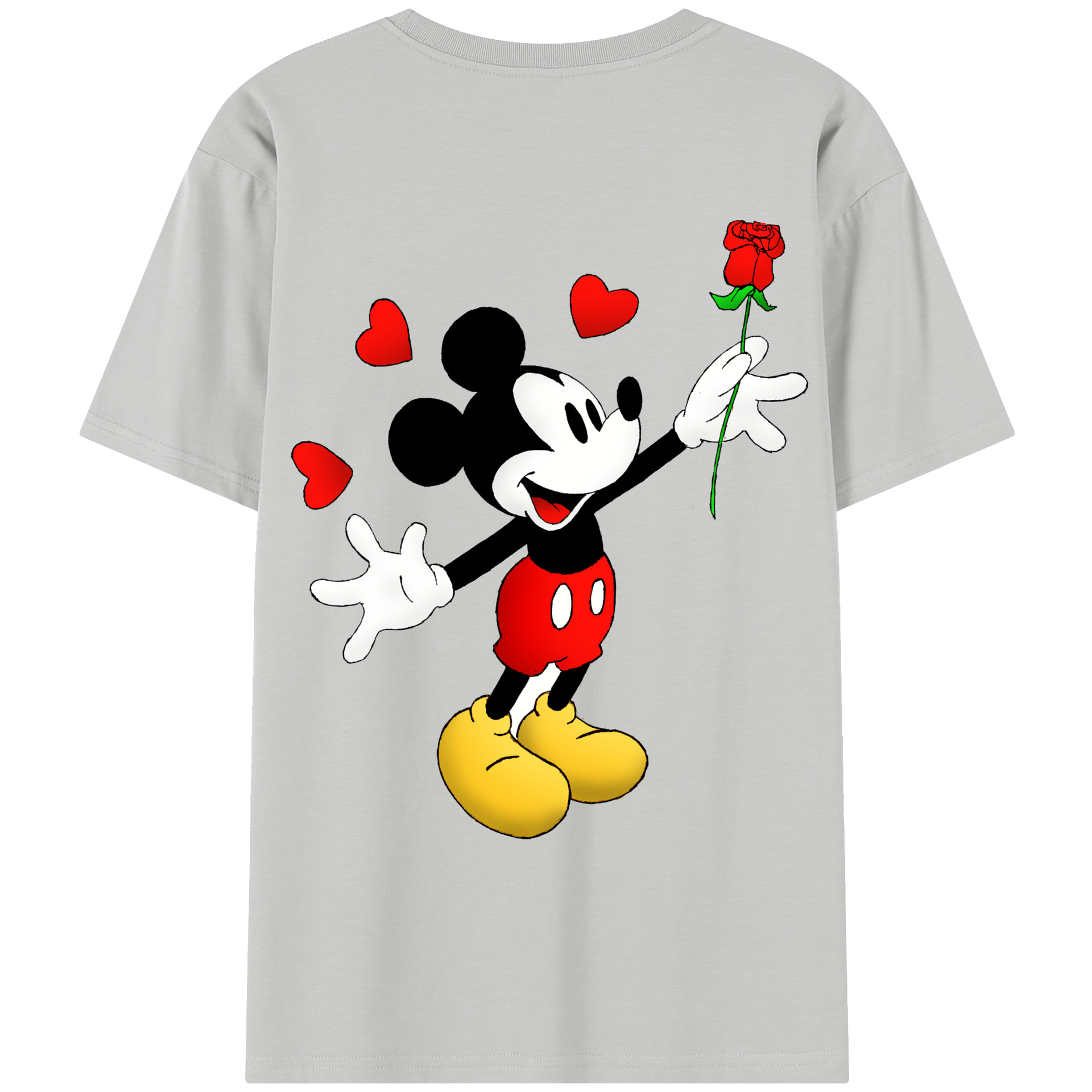 （画像用） ミッキーマウス Mickey Mouse レディース半袖Tシャツ(バックプリント)