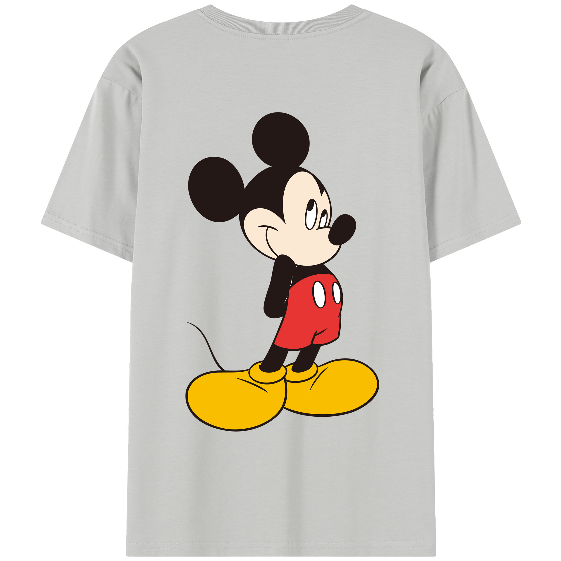 （画像用） ミッキーマウス Mickey Mouse レディース半袖Tシャツ(バックプリント)