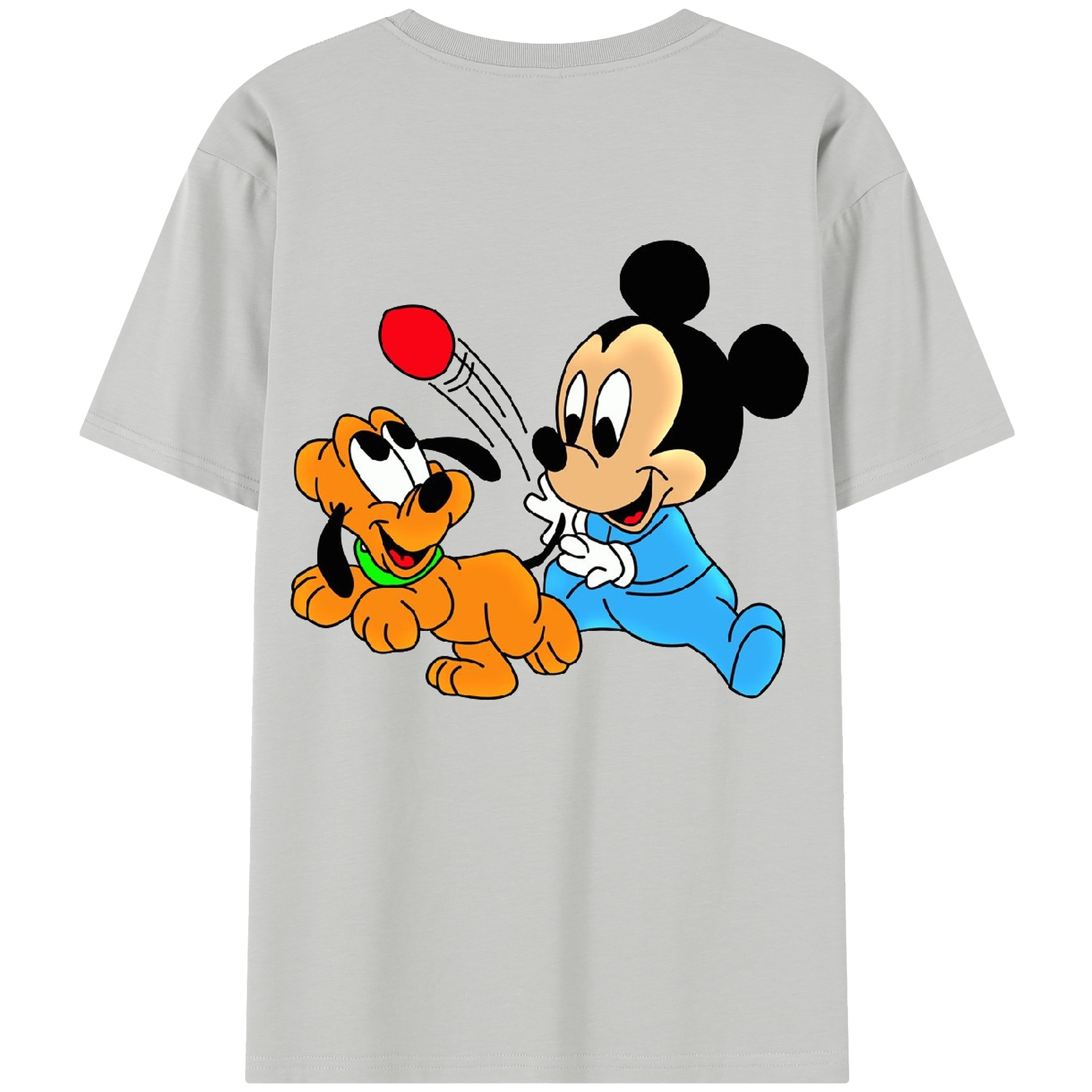 （画像用） ミッキーマウス Mickey Mouse レディース半袖Tシャツ(バックプリント)