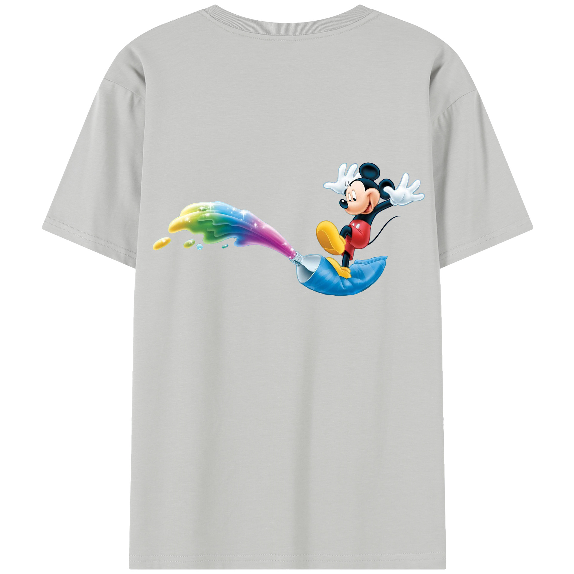 （画像用） ミッキーマウス Mickey Mouse レディース半袖Tシャツ(バックプリント)