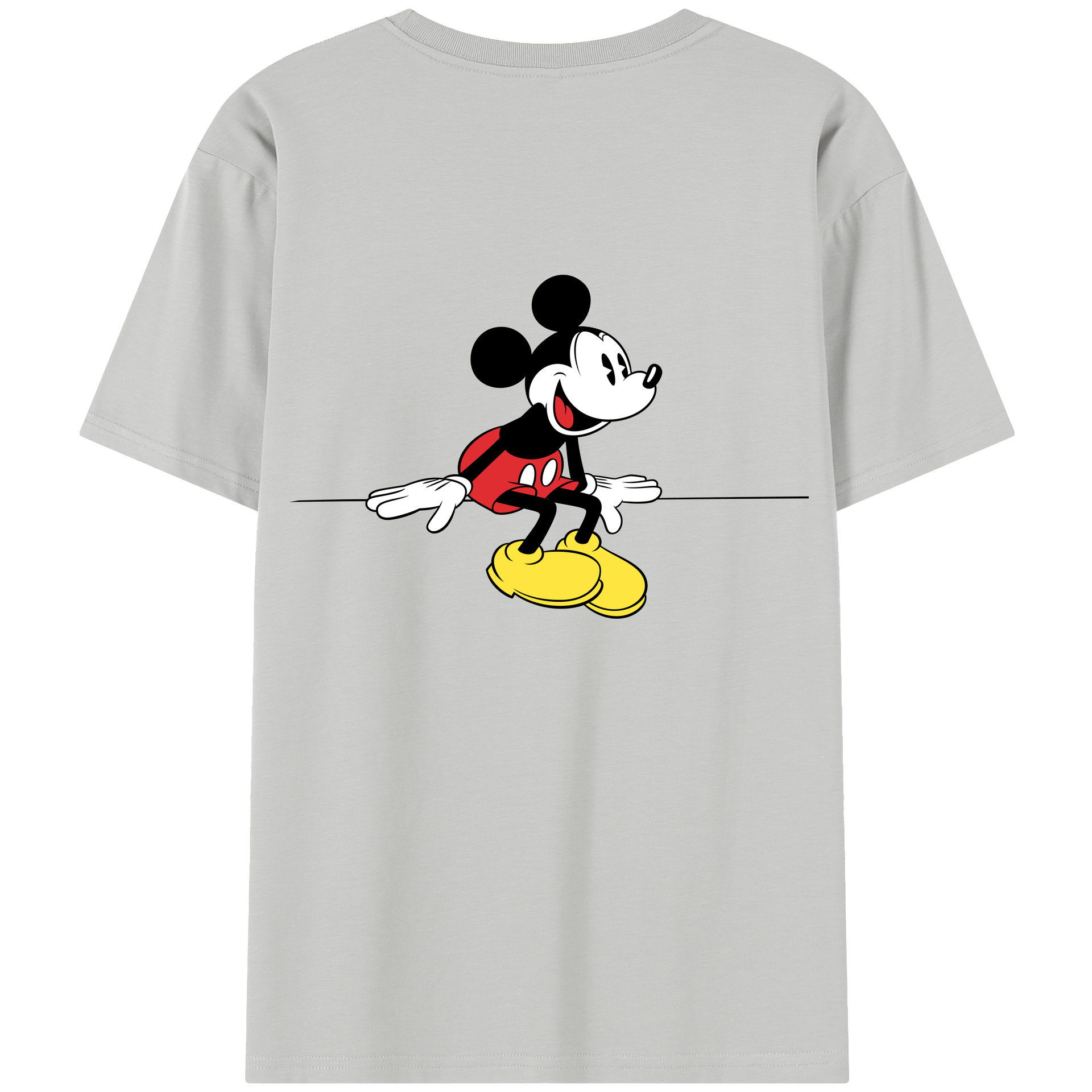 （画像用） ミッキーマウス Mickey Mouse レディース半袖Tシャツ(バックプリント)