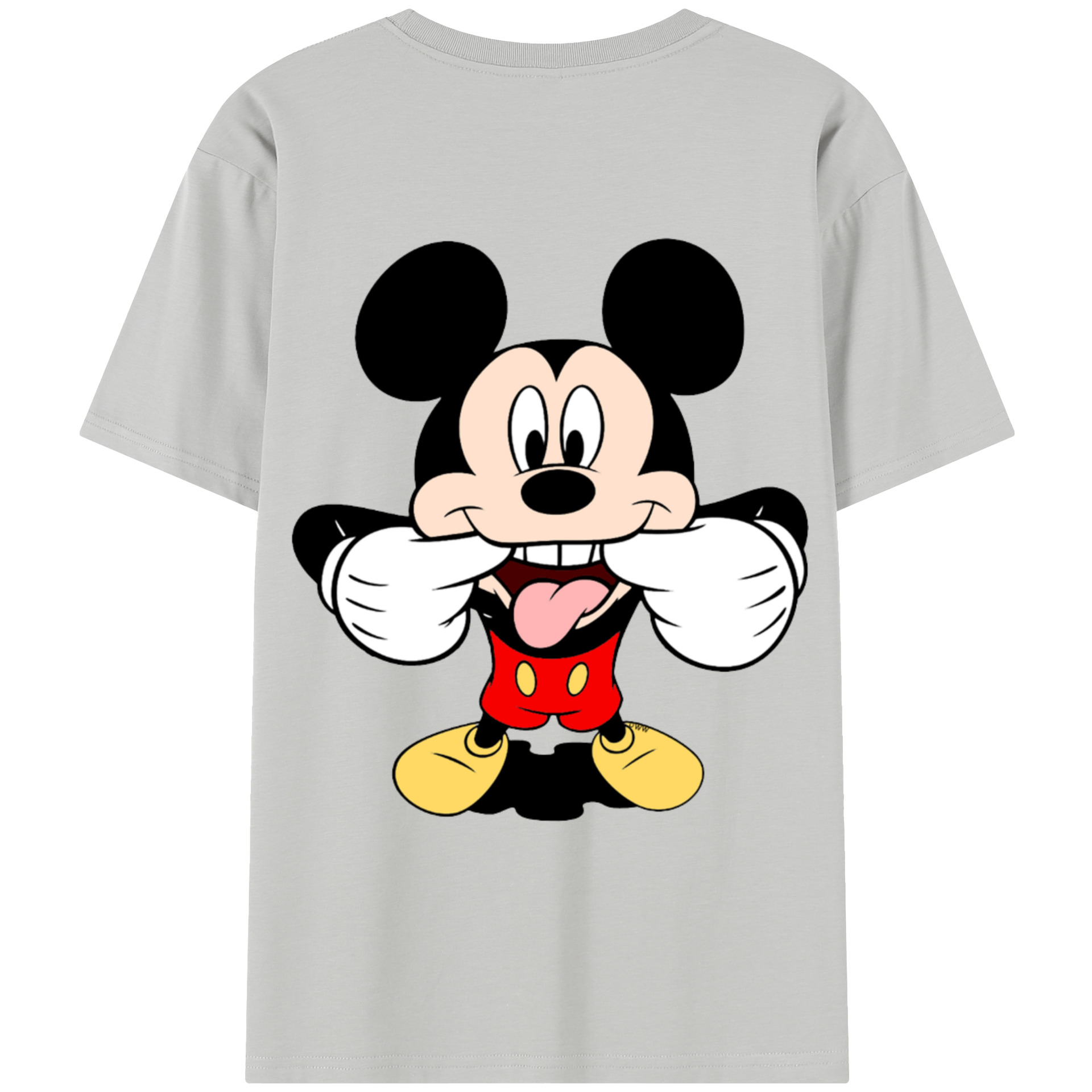 （画像用） ミッキーマウス Mickey Mouse レディース半袖Tシャツ(バックプリント)