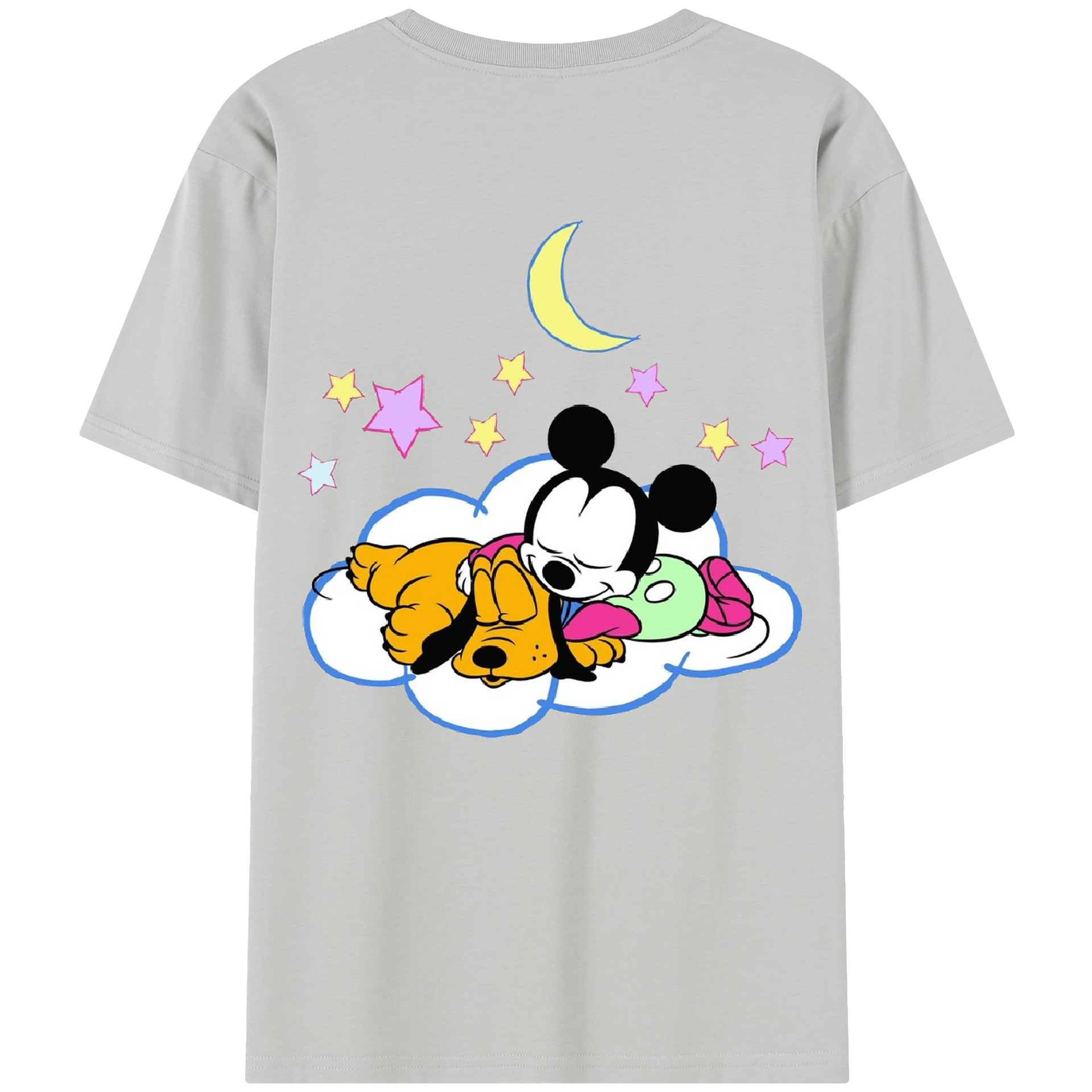 （画像用） ミッキーマウス Mickey Mouse レディース半袖Tシャツ(バックプリント)