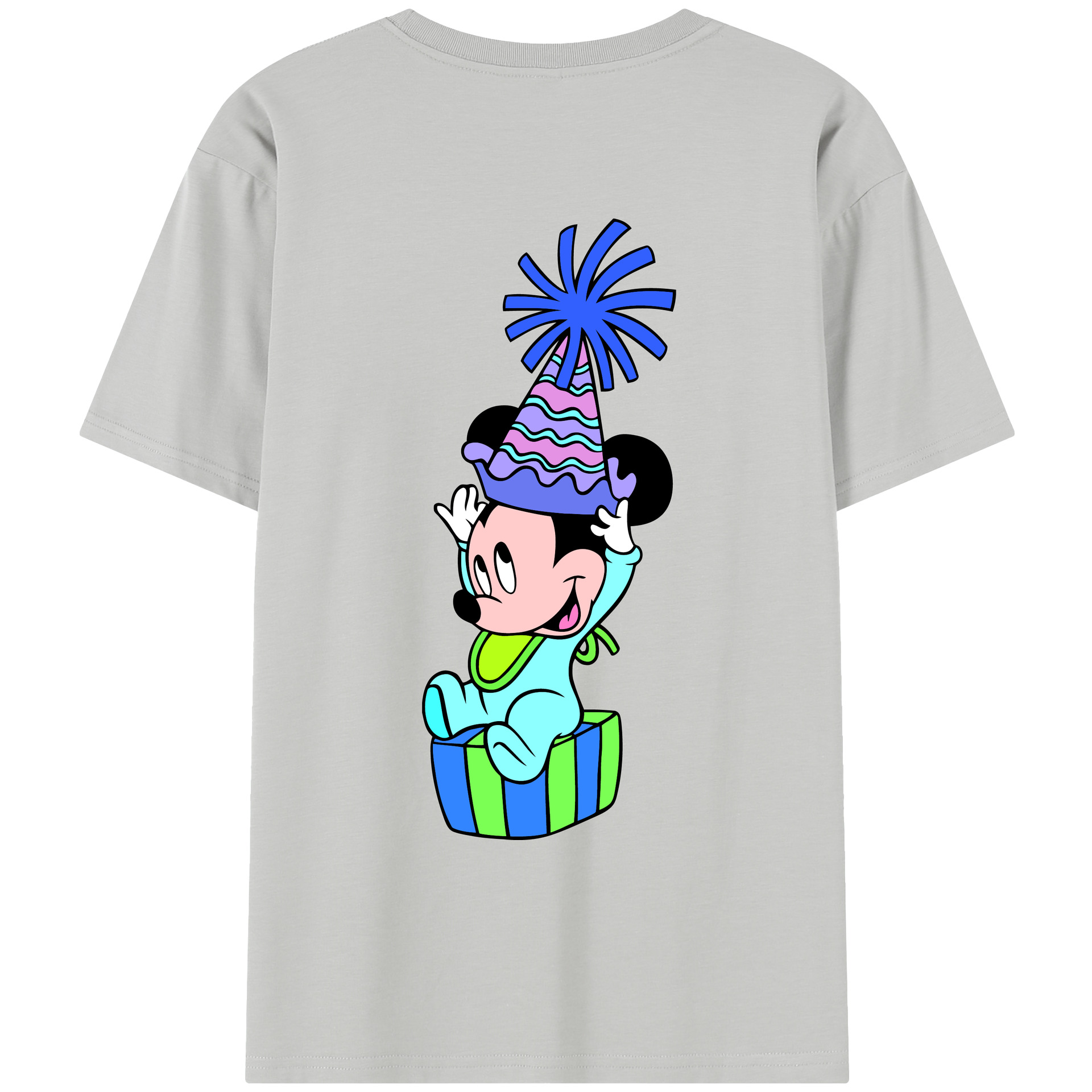 （画像用） ミッキーマウス Mickey Mouse レディース半袖Tシャツ(バックプリント)