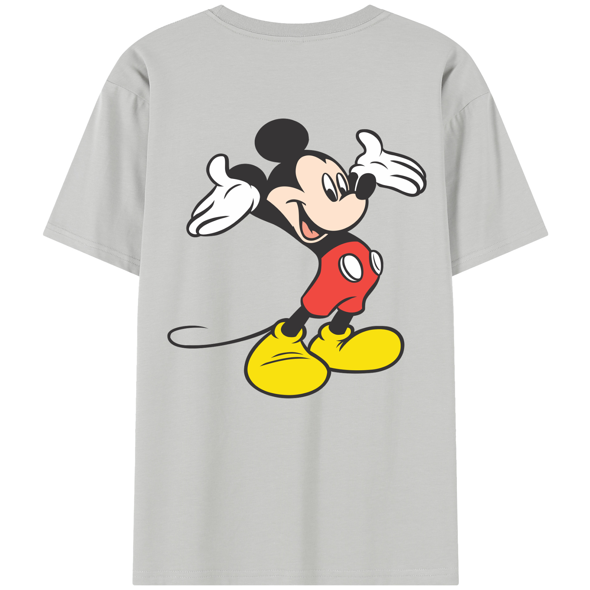 （画像用） ミッキーマウス Mickey Mouse レディース半袖Tシャツ(バックプリント)