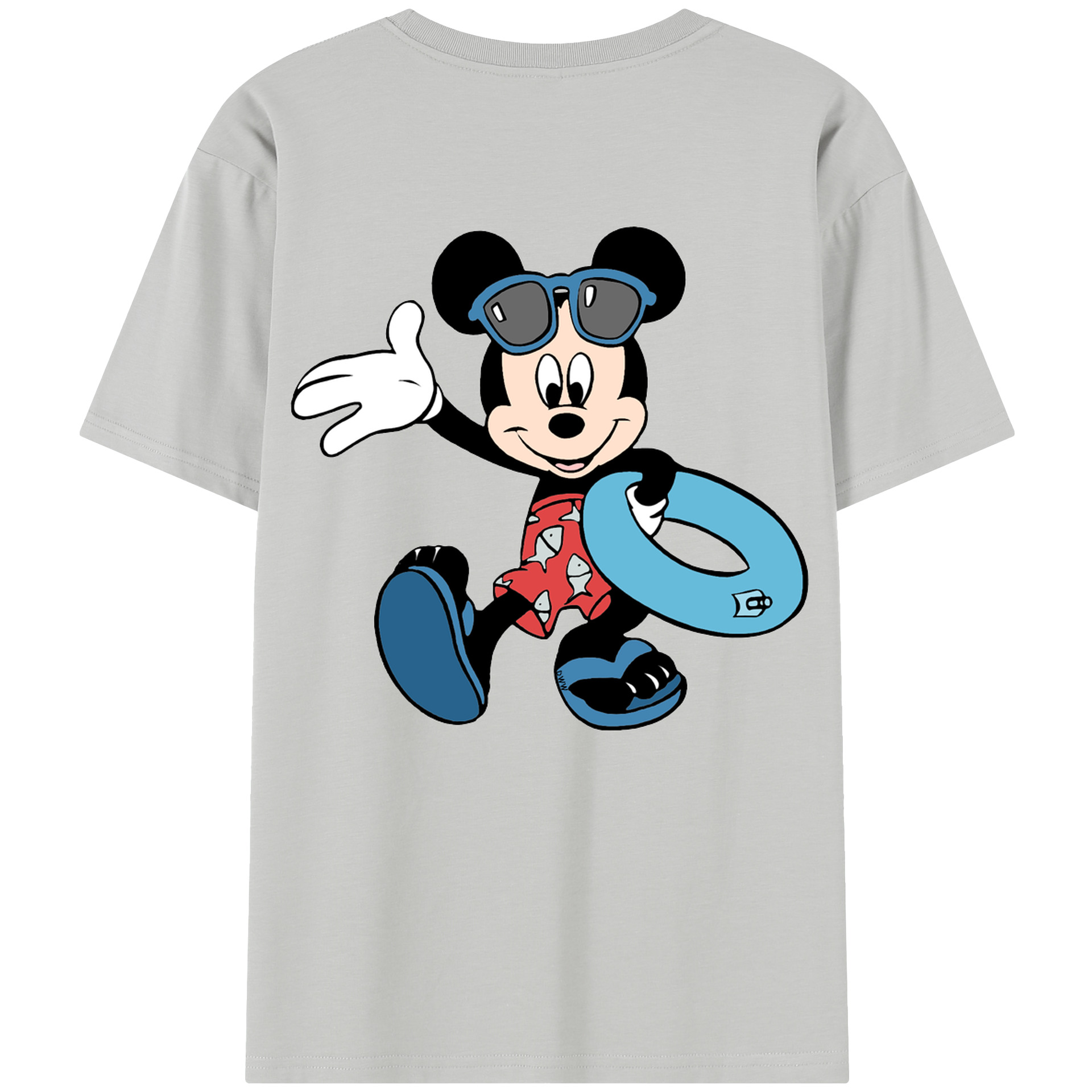 （画像用） ミッキーマウス Mickey Mouse レディース半袖Tシャツ(バックプリント)