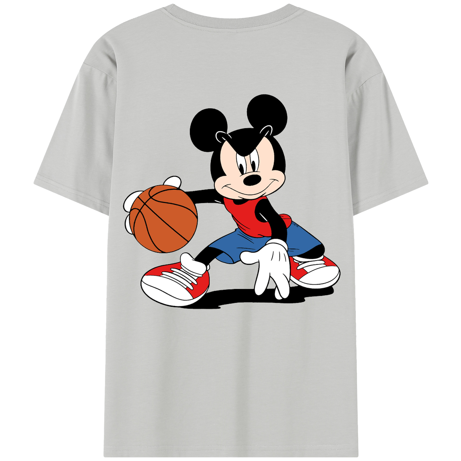 （画像用） ミッキーマウス Mickey Mouse レディース半袖Tシャツ(バックプリント)