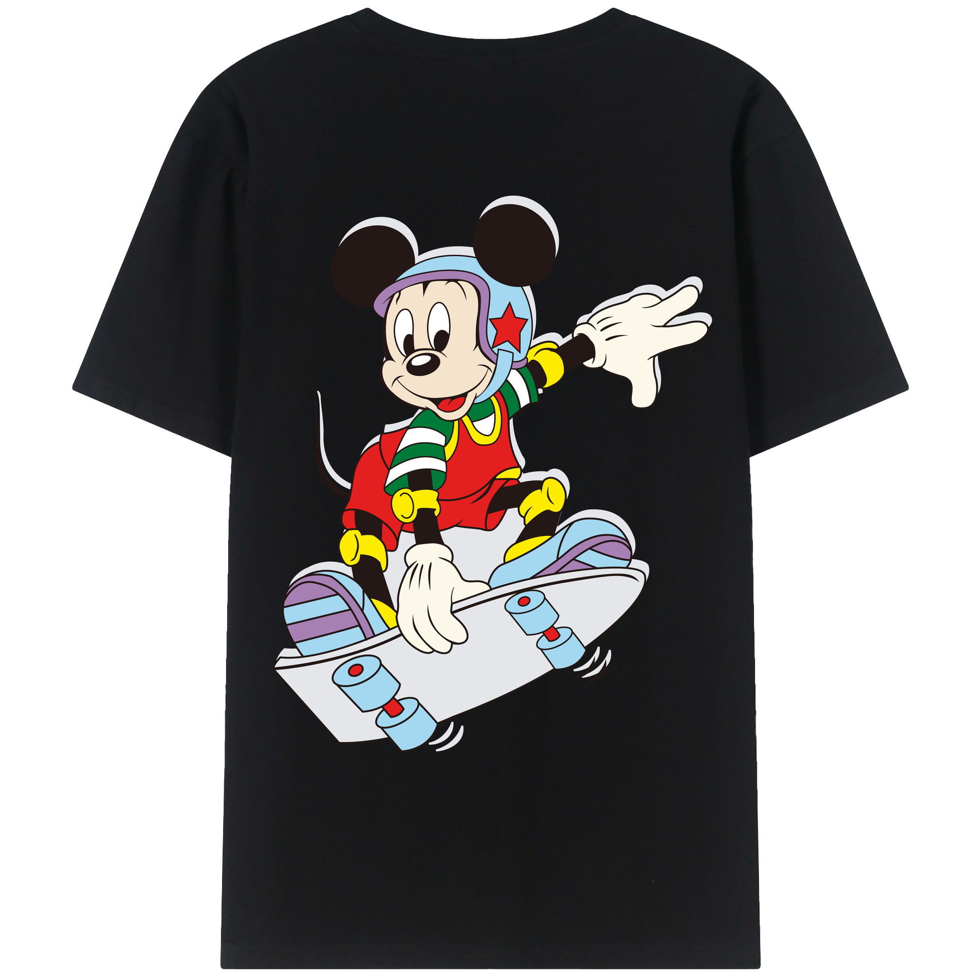（画像用） ミッキーマウス Mickey Mouse レディース半袖Tシャツ(バックプリント)