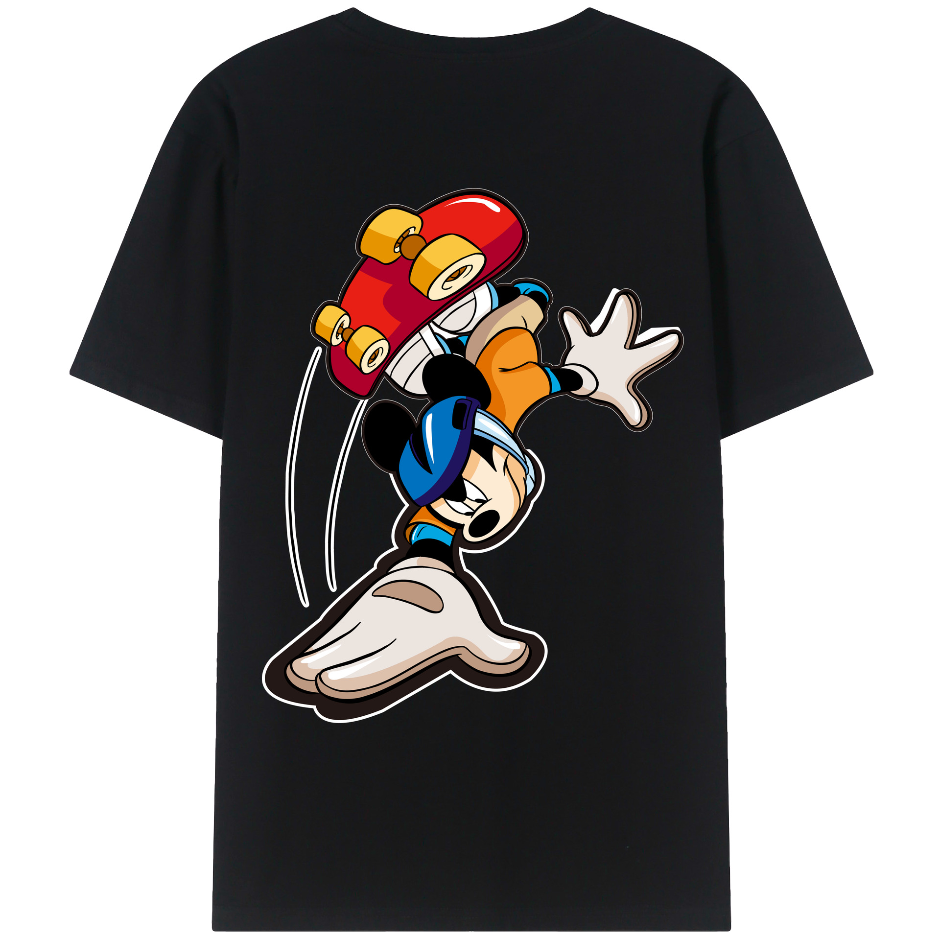 （画像用） ミッキーマウス Mickey Mouse レディース半袖Tシャツ(バックプリント)