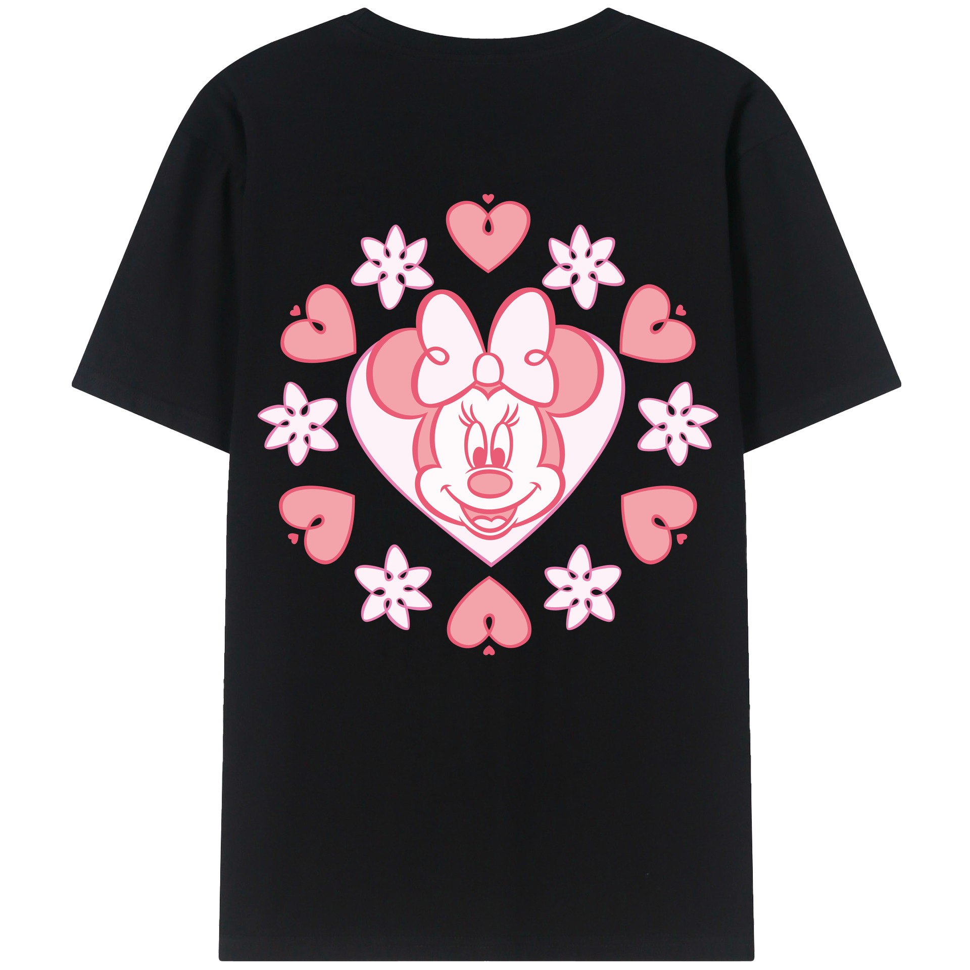 （画像用） ミッキーマウス Mickey Mouse レディース半袖Tシャツ(バックプリント)