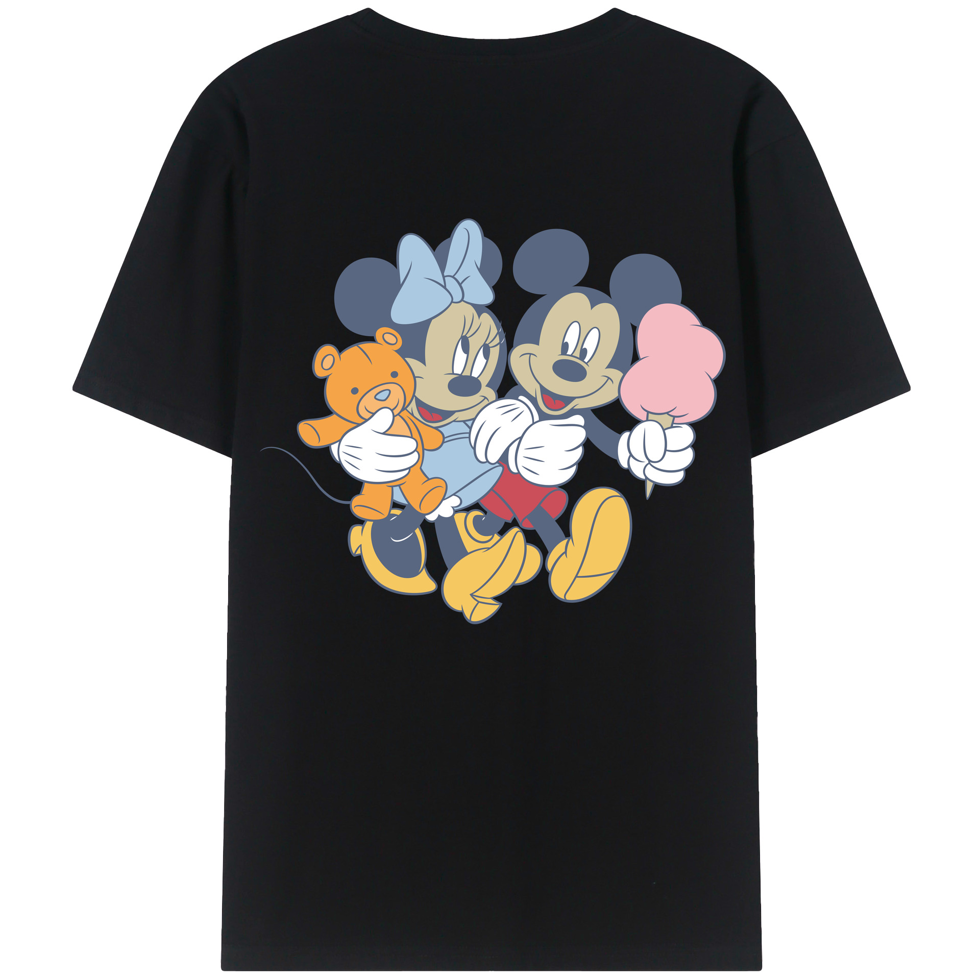 （画像用） ミッキーマウス Mickey Mouse レディース半袖Tシャツ(バックプリント)