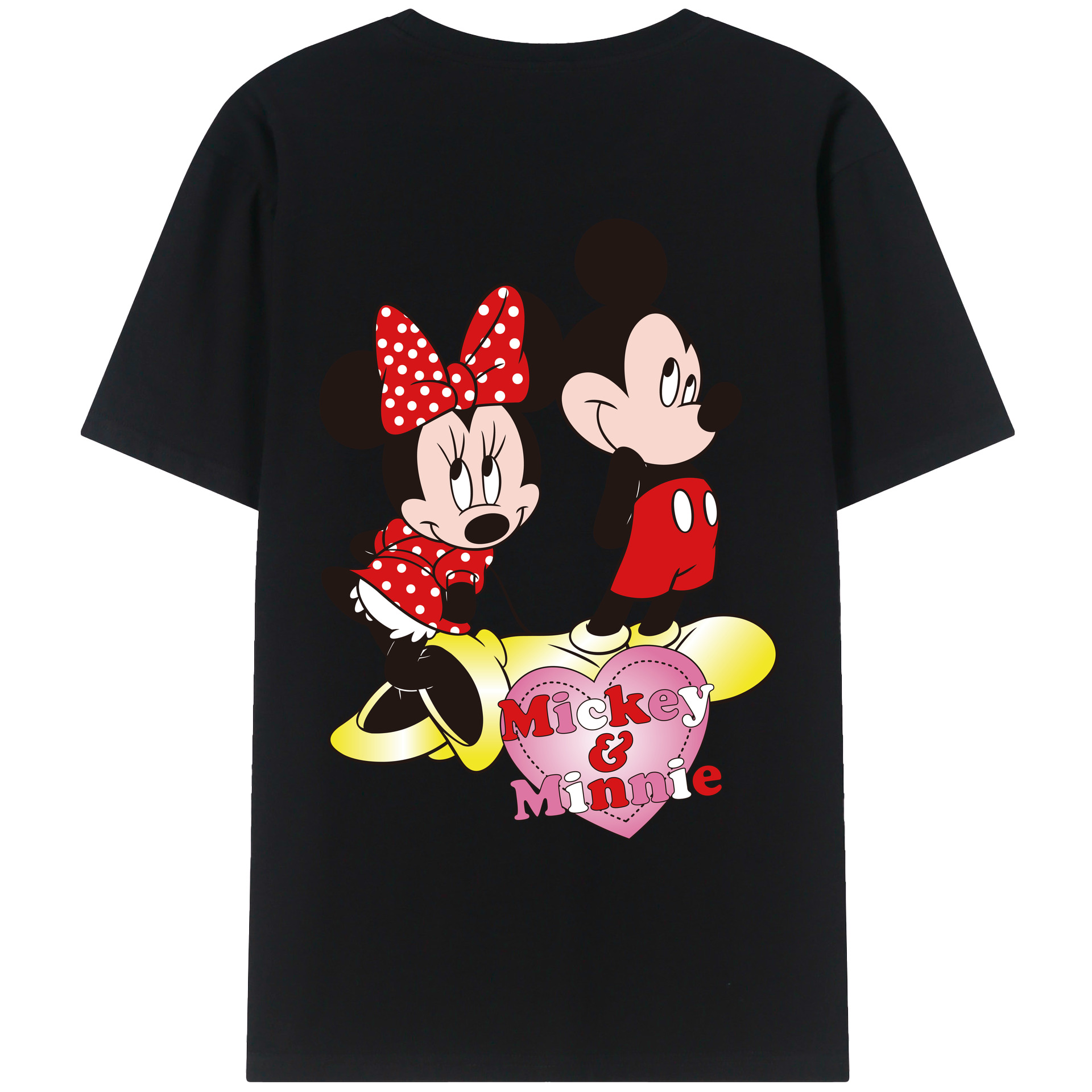 （画像用） ミッキーマウス Mickey Mouse レディース半袖Tシャツ(バックプリント)