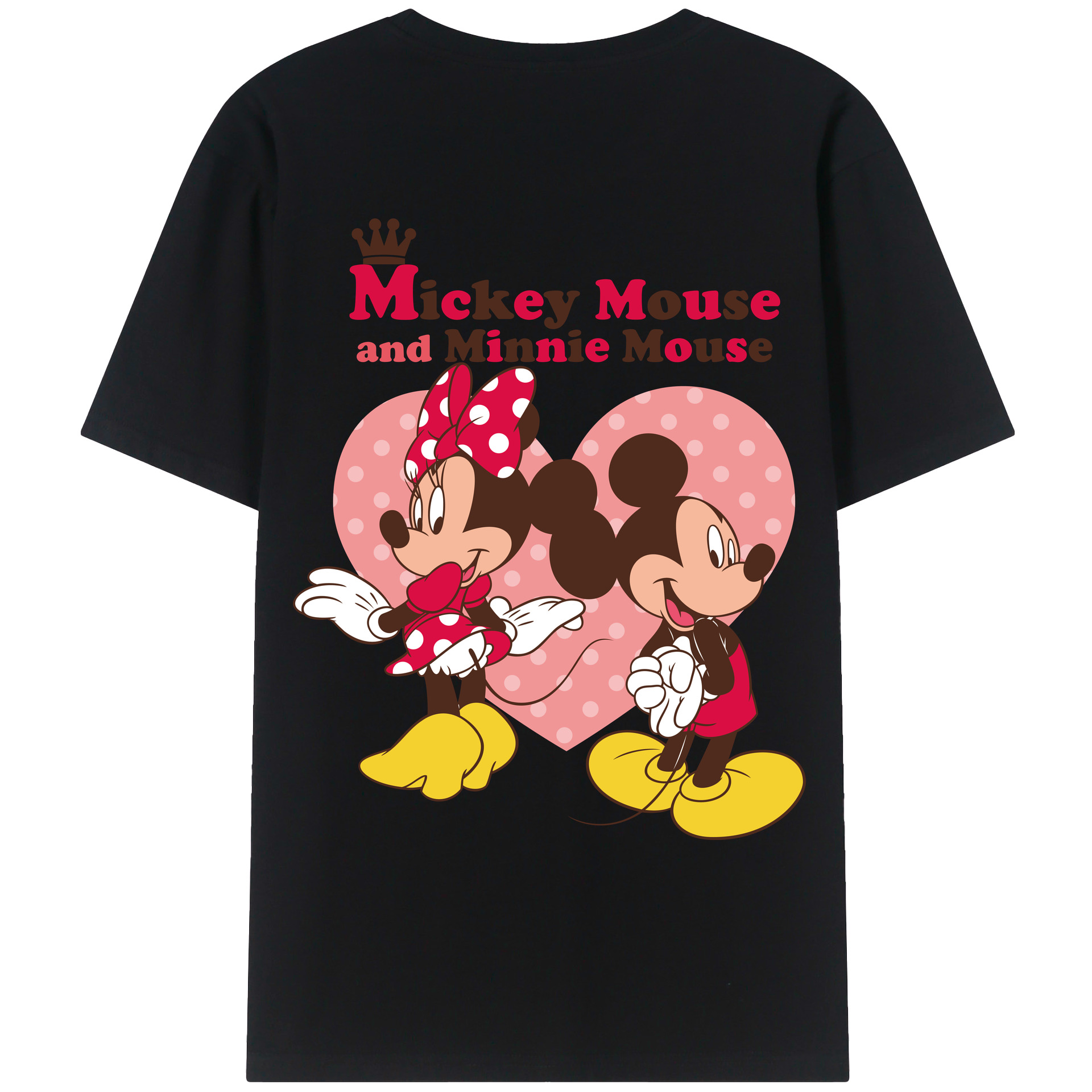 （画像用） ミッキーマウス Mickey Mouse レディース半袖Tシャツ(バックプリント)