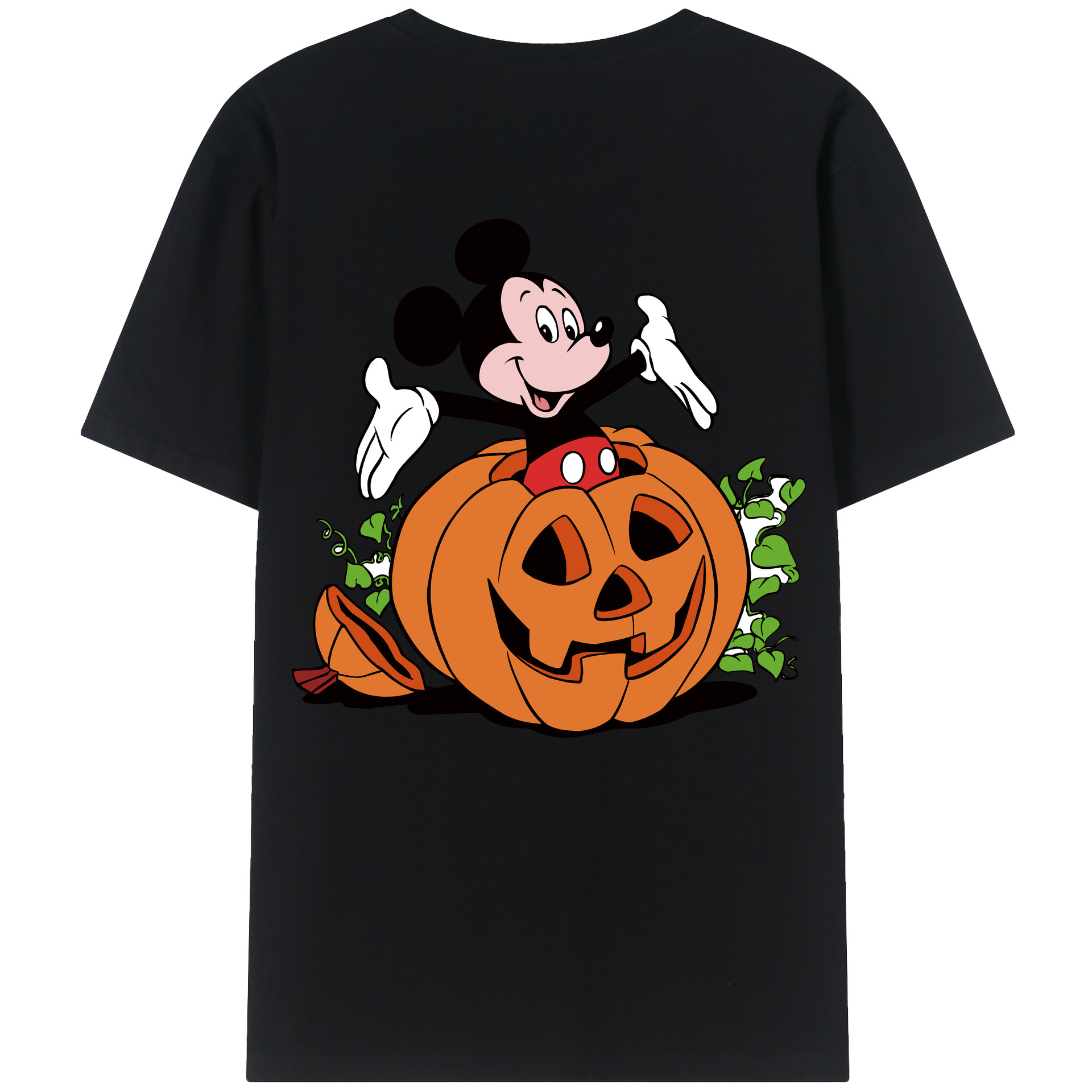 （画像用） ミッキーマウス Mickey Mouse レディース半袖Tシャツ(バックプリント)