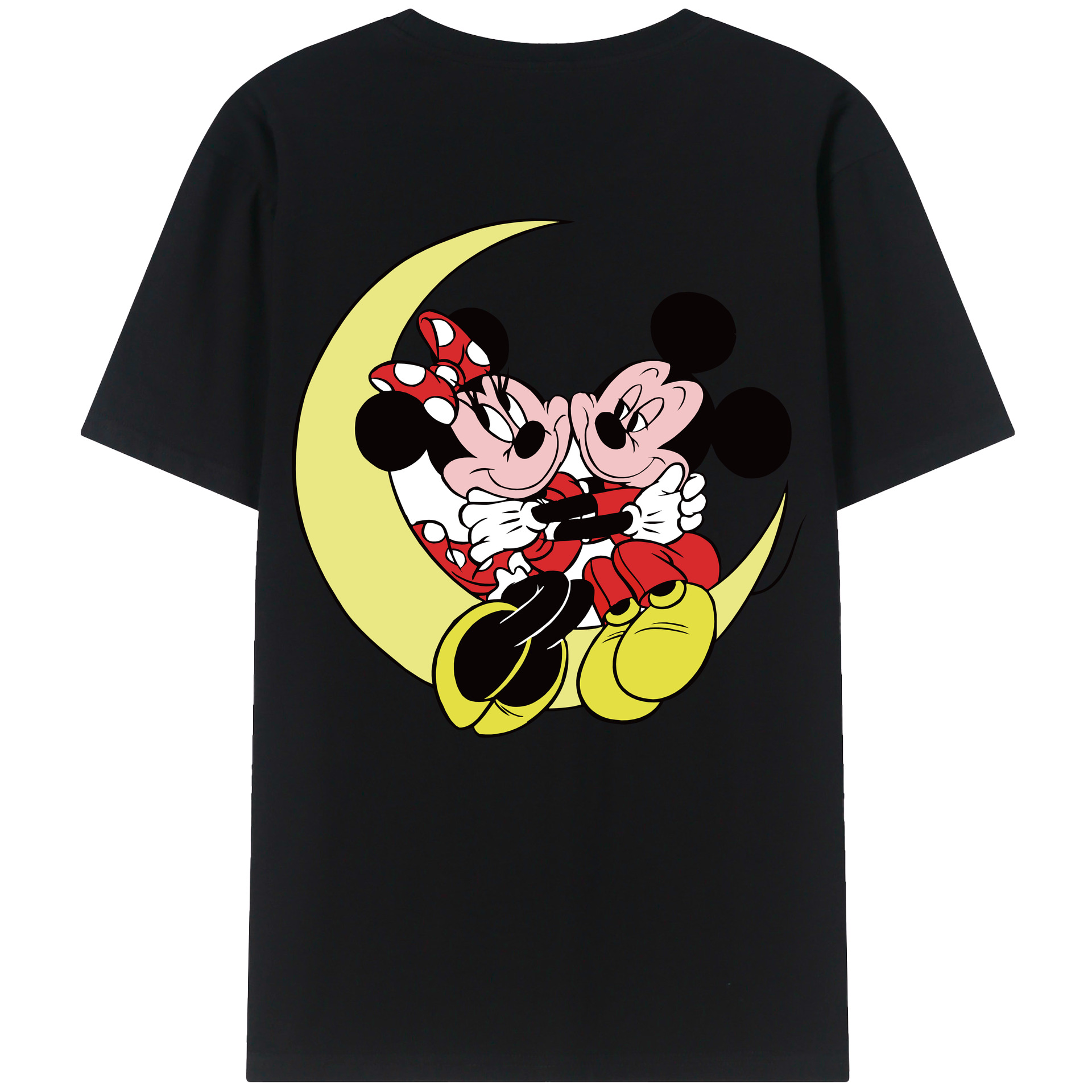 （画像用） ミッキーマウス Mickey Mouse レディース半袖Tシャツ(バックプリント)