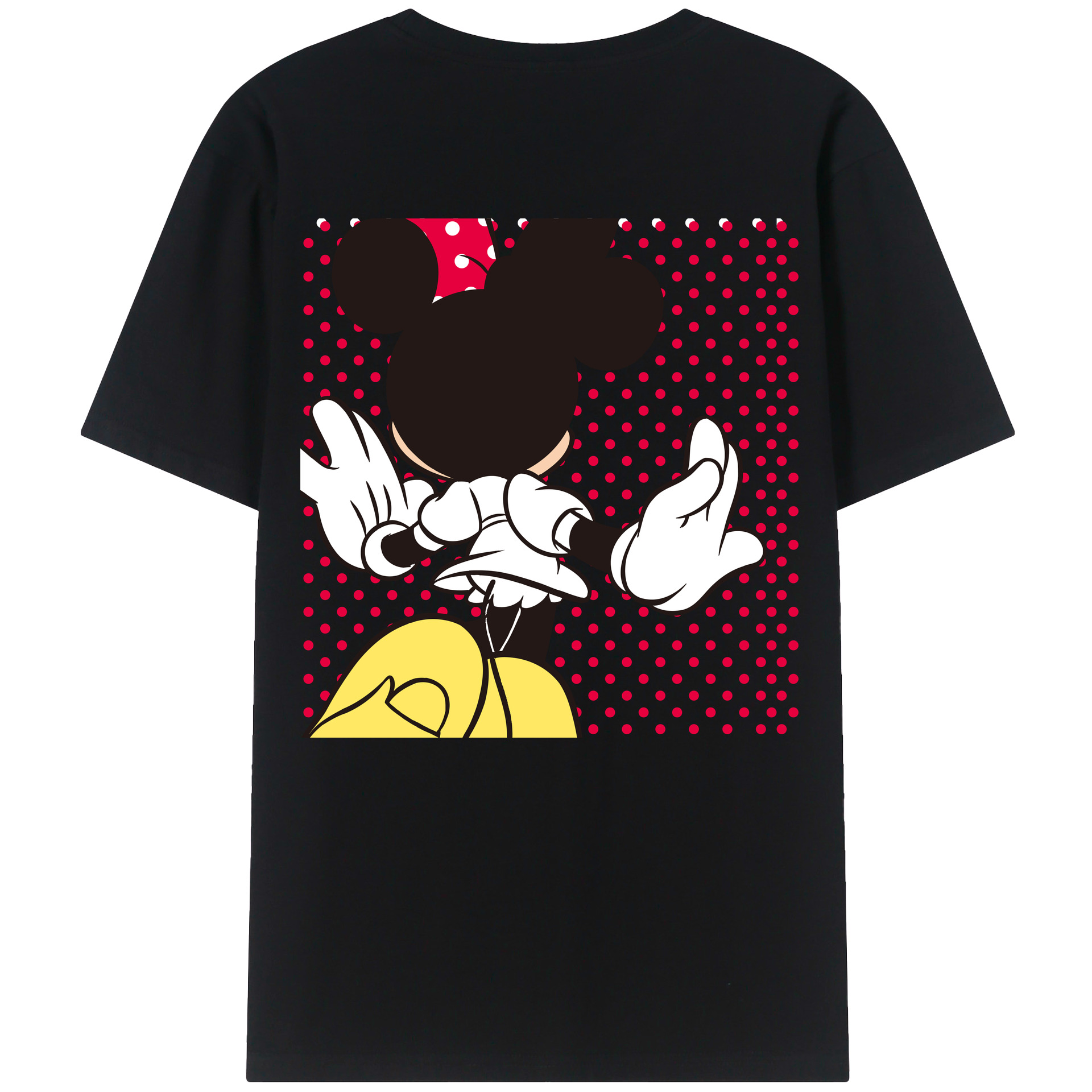 （画像用） ミッキーマウス Mickey Mouse レディース半袖Tシャツ(バックプリント)