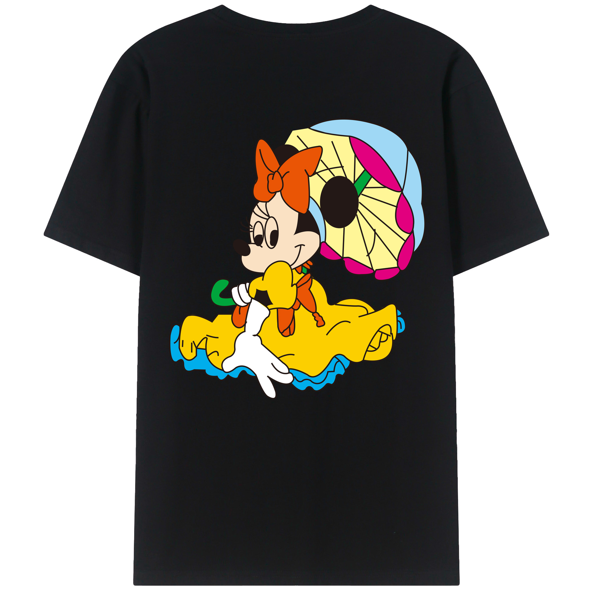 （画像用） ミッキーマウス Mickey Mouse レディース半袖Tシャツ(バックプリント)