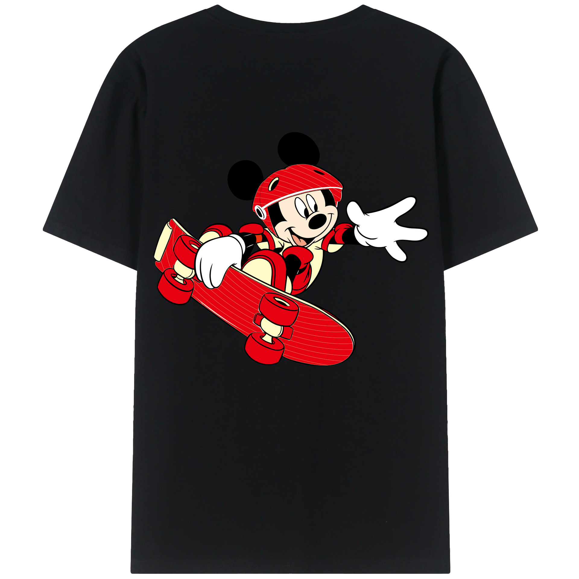 （画像用） ミッキーマウス Mickey Mouse レディース半袖Tシャツ(バックプリント)