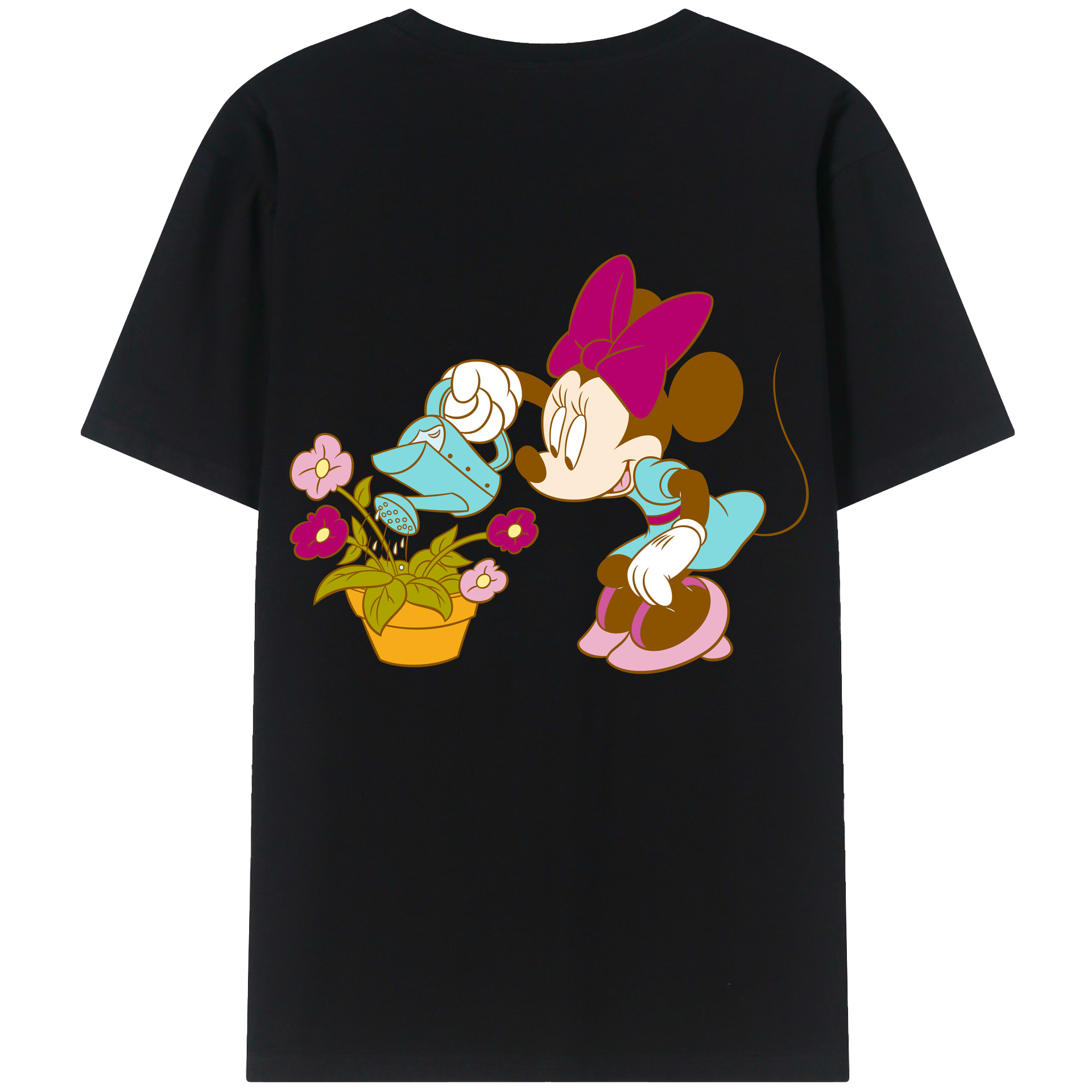 （画像用） ミッキーマウス Mickey Mouse レディース半袖Tシャツ(バックプリント)