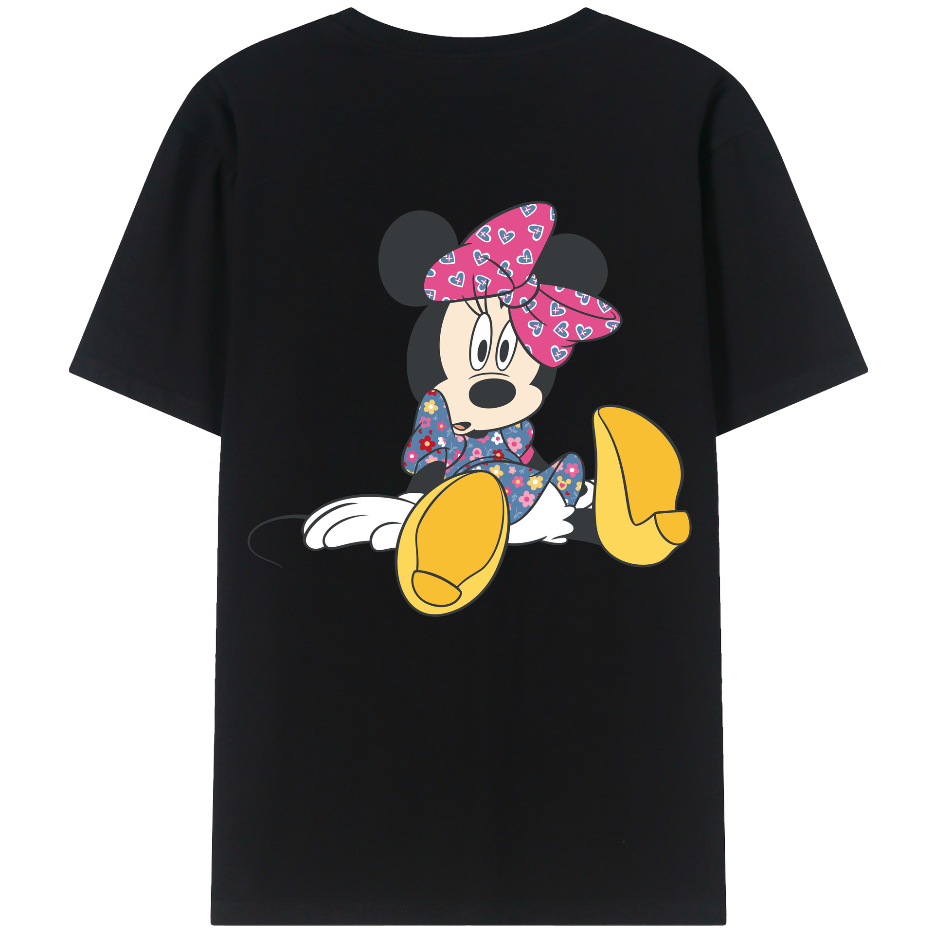 （画像用） ミッキーマウス Mickey Mouse レディース半袖Tシャツ(バックプリント)