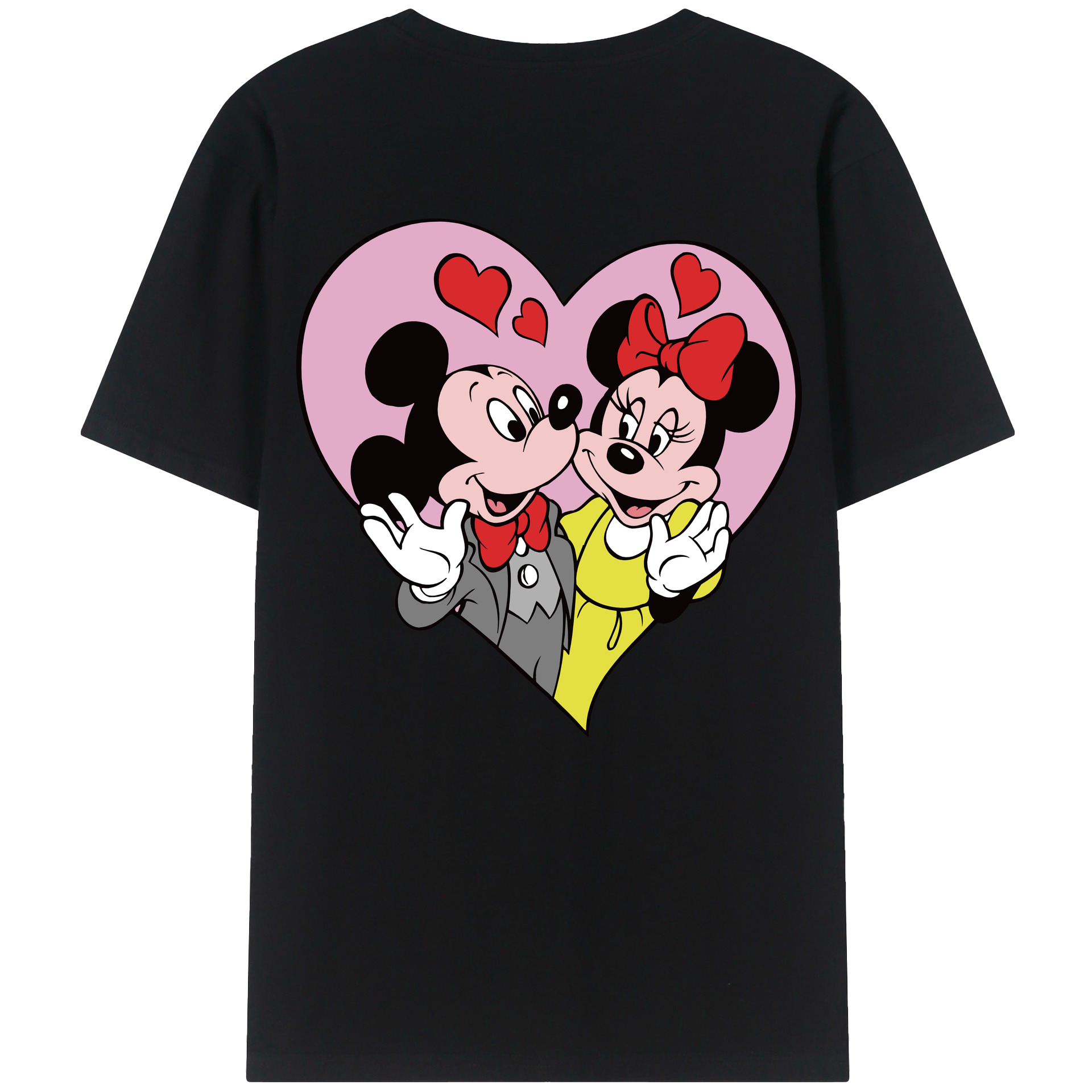 （画像用） ミッキーマウス Mickey Mouse レディース半袖Tシャツ(バックプリント)