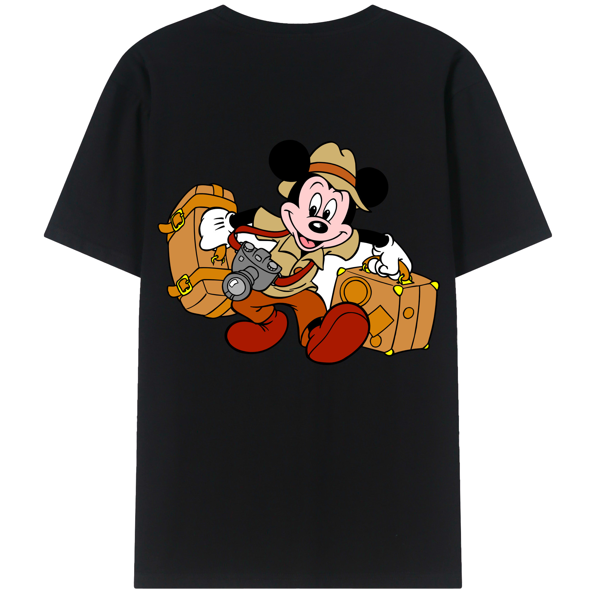 （画像用） ミッキーマウス Mickey Mouse レディース半袖Tシャツ(バックプリント)