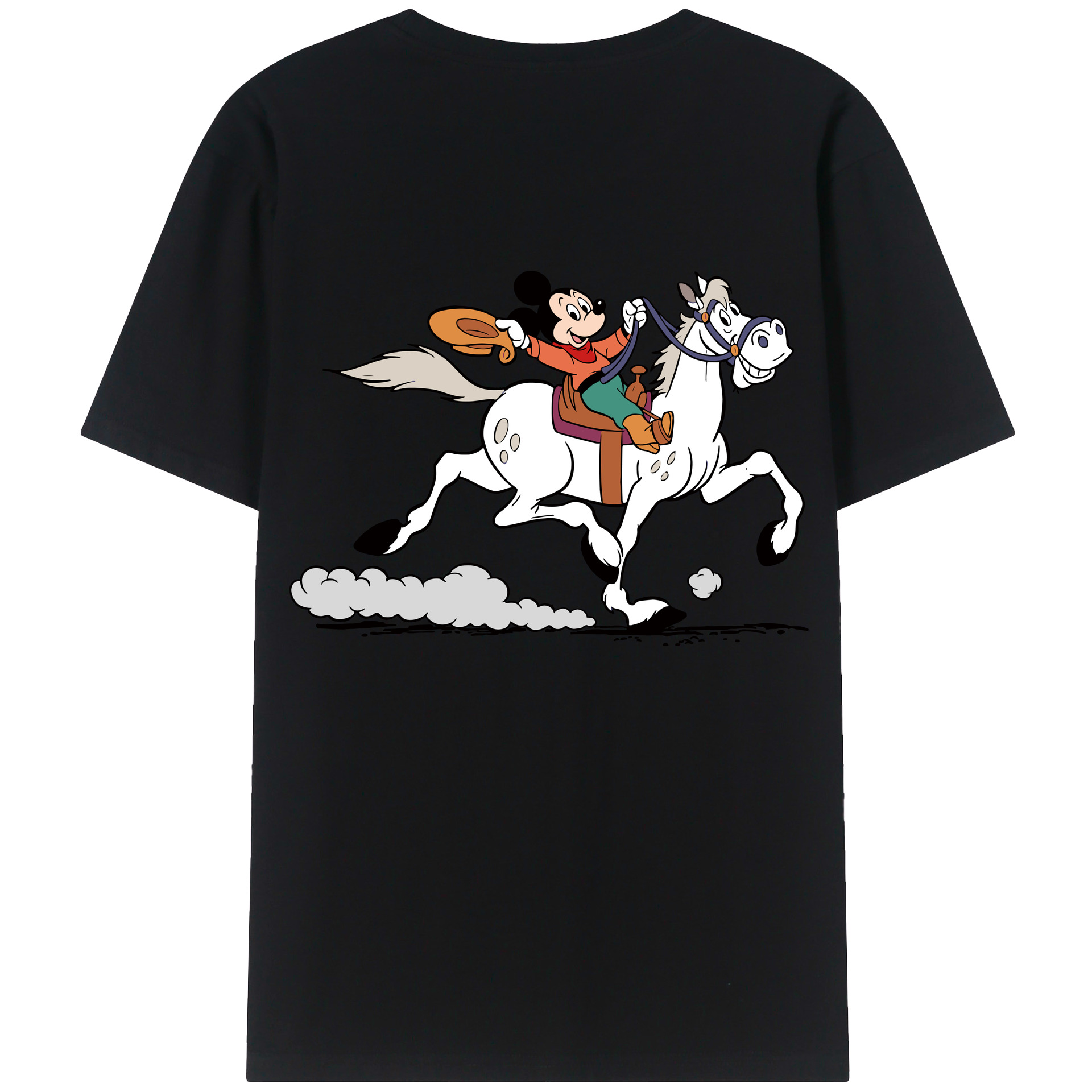 （画像用） ミッキーマウス Mickey Mouse レディース半袖Tシャツ(バックプリント)