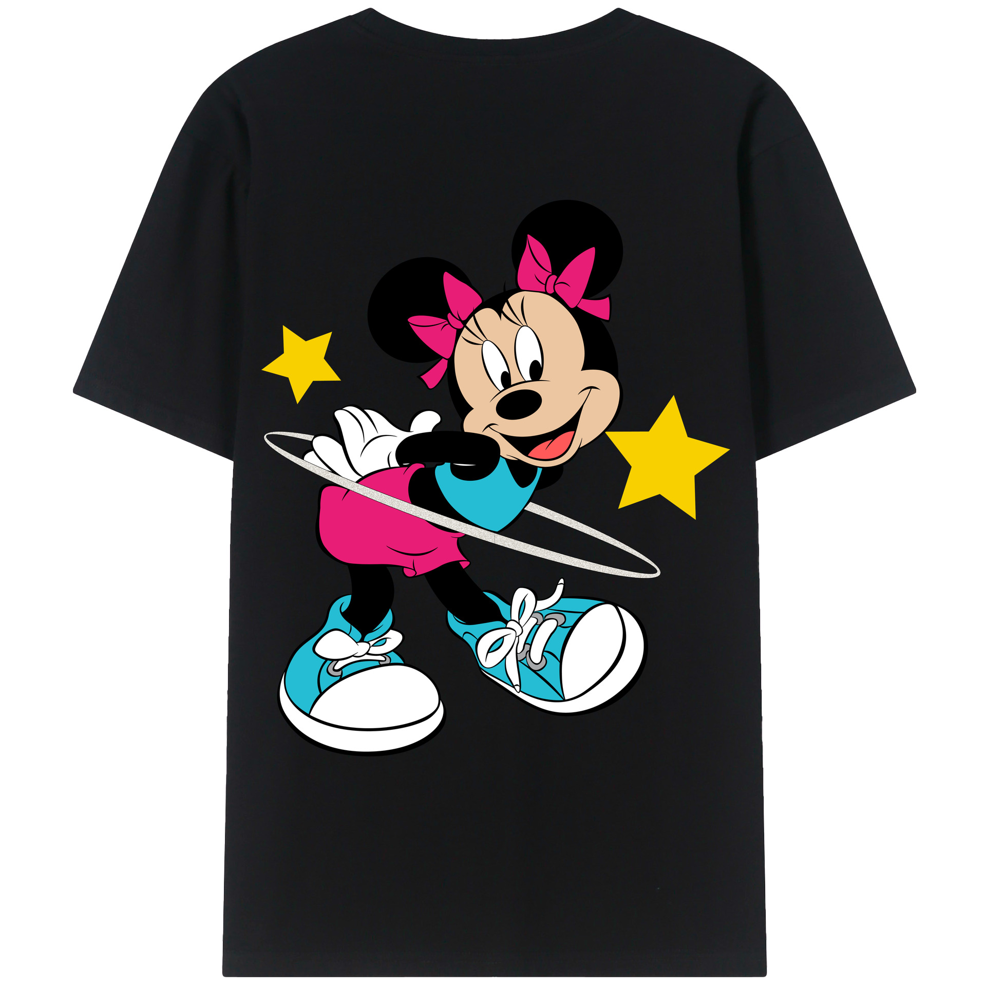 （画像用） ミッキーマウス Mickey Mouse レディース半袖Tシャツ(バックプリント)