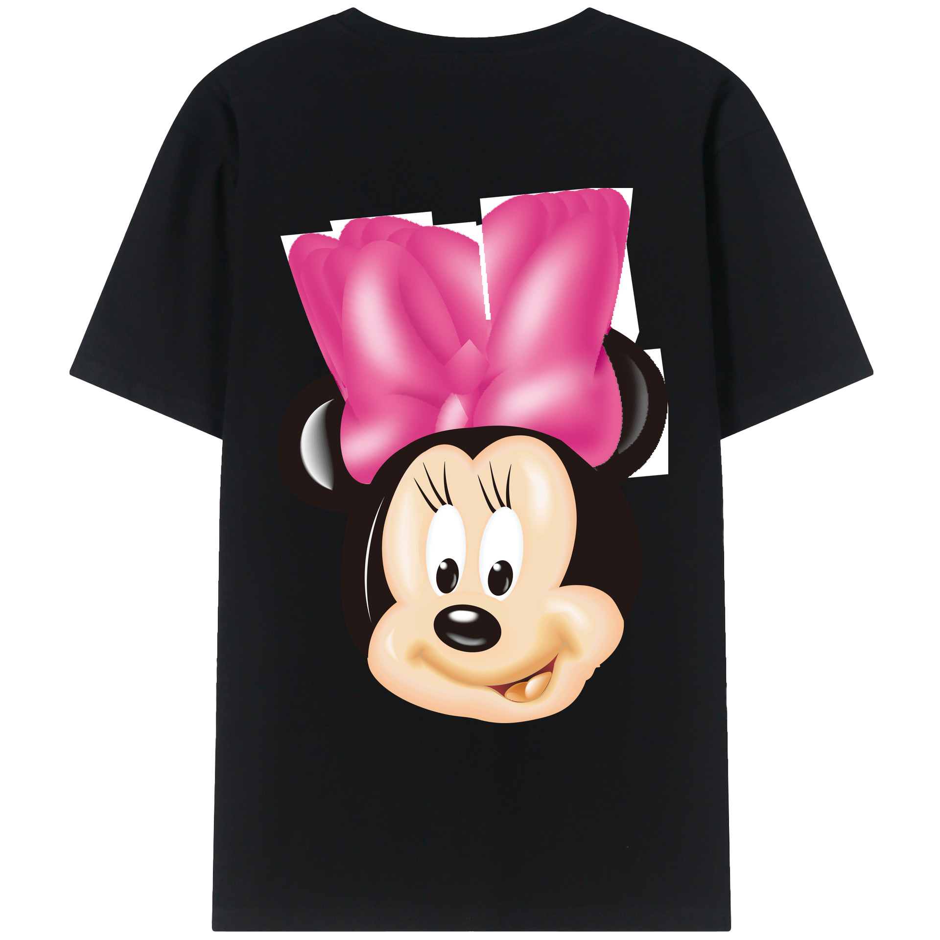 （画像用） ミッキーマウス Mickey Mouse レディース半袖Tシャツ(バックプリント)